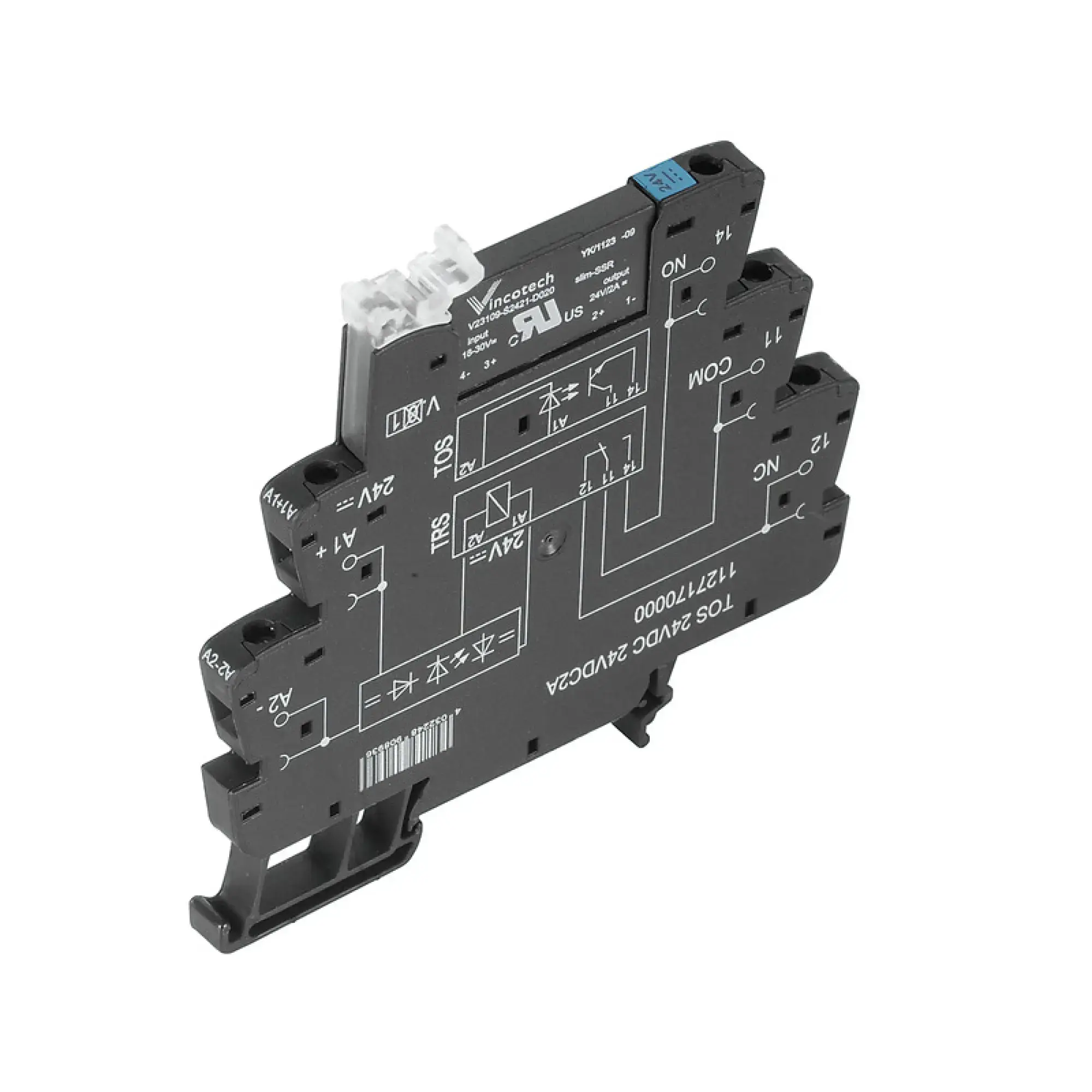 Weidmüller 1127400000 Solid-state relay, 12 V DC ±20 %, Free-wheeling diode, Reverse polarity protection, 24...240 V AC, 1 A, Screw connection (img_001)
