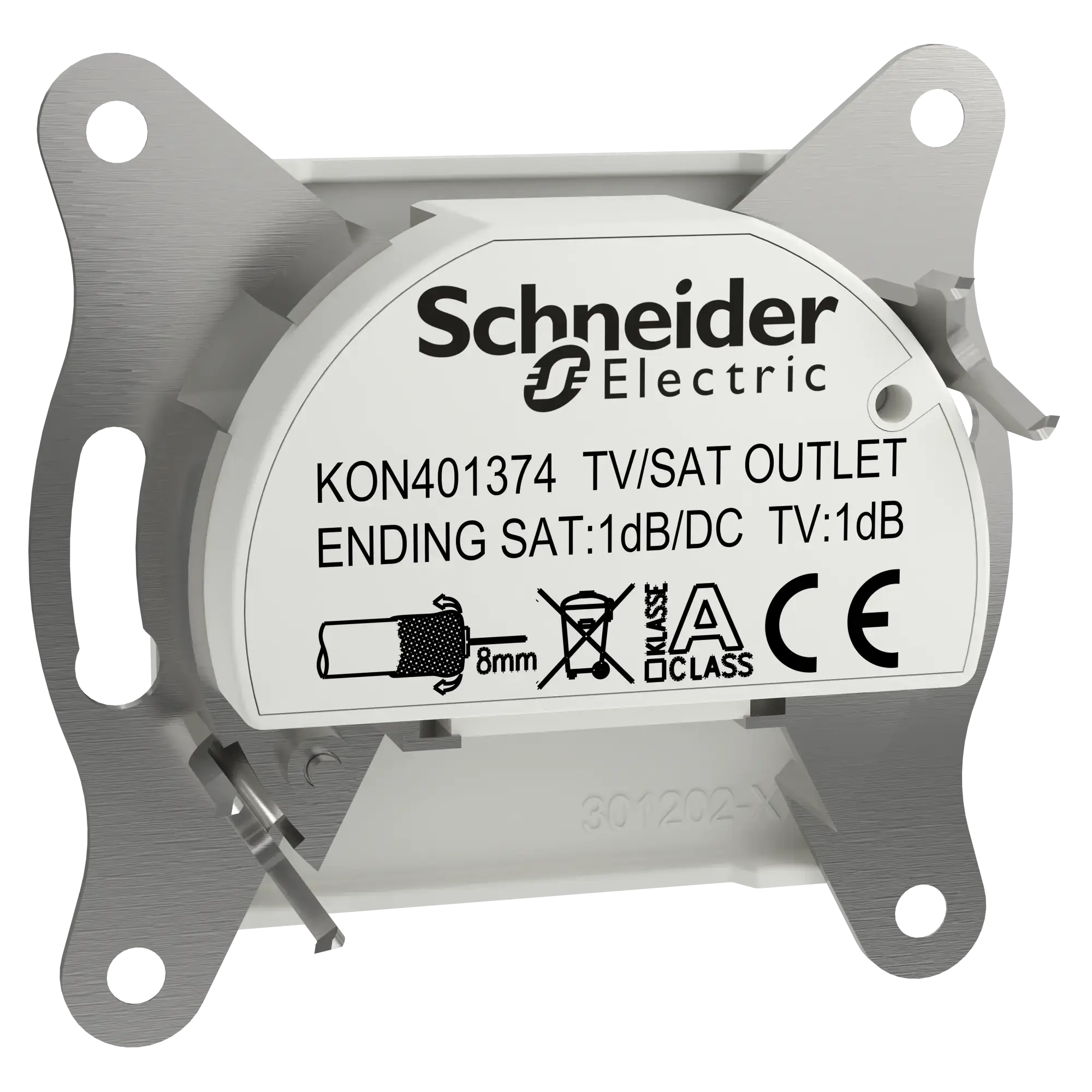 Schneider Electric EPH3470121D TV-SAT Terminal Socket 1dB IEC+F flush-mounted, white, Asfora (img_005)