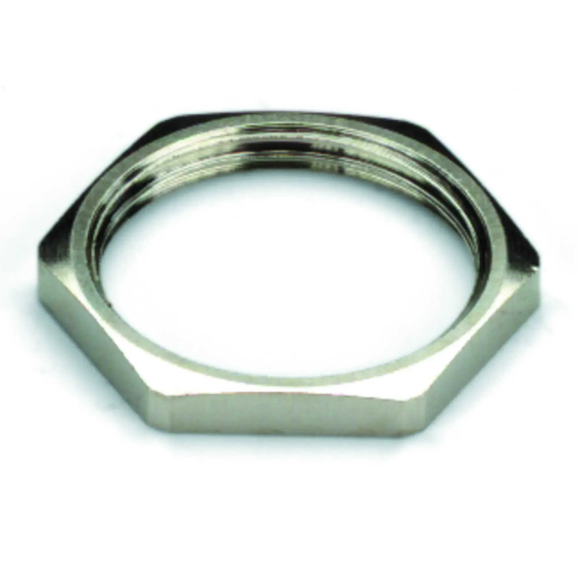 Weidmüller 1694100000 Locknut for cable gland (metal), SKMU MS (brass locknut), PG 13.5, 3 mm, Brass, nickel-plated (img_001)