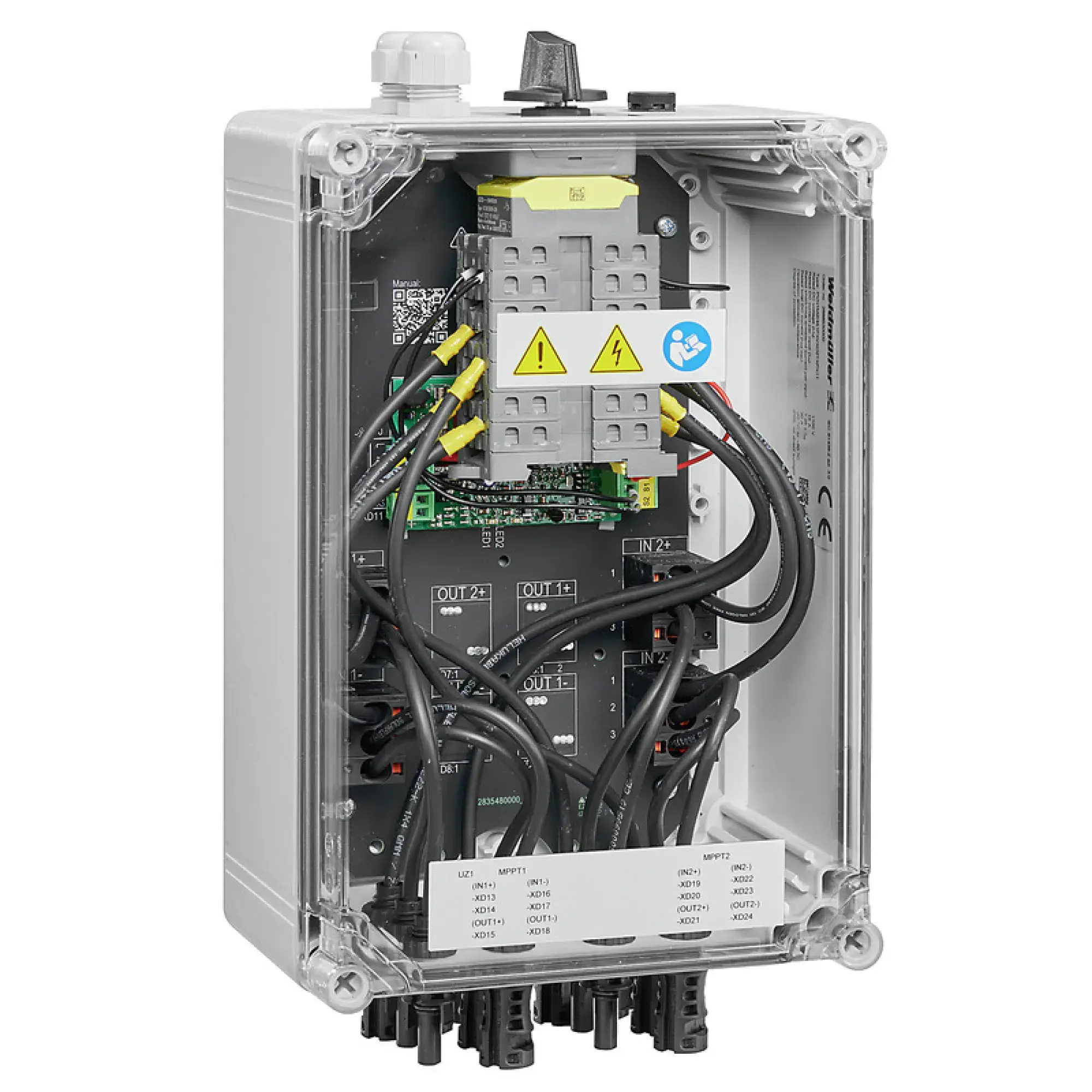 Weidmüller 2888530000 Combiner Box (Photovoltaik), 2 MPP's, 2 Inputs / 1 Output per MPP, Remote disconnector, MC4-Evo 2, 1100 V (img_001)