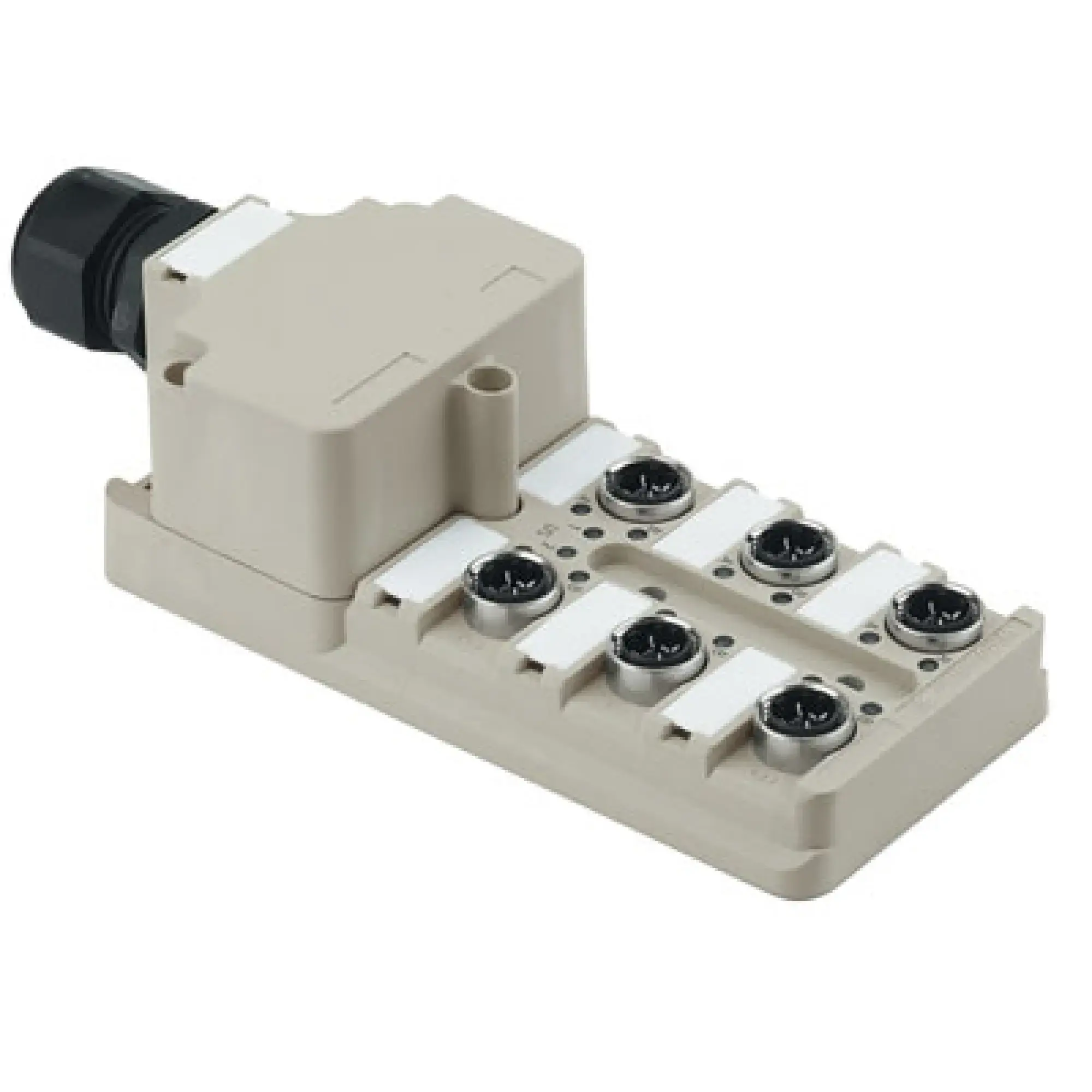 Weidmüller 1760050000 Sensor-actuator passive distributor (without cable), Hood version, IDC, M12, 30 V, A-coded, LED: Yes, LED initiator: Yes, Wiring type: PNP (img_001)