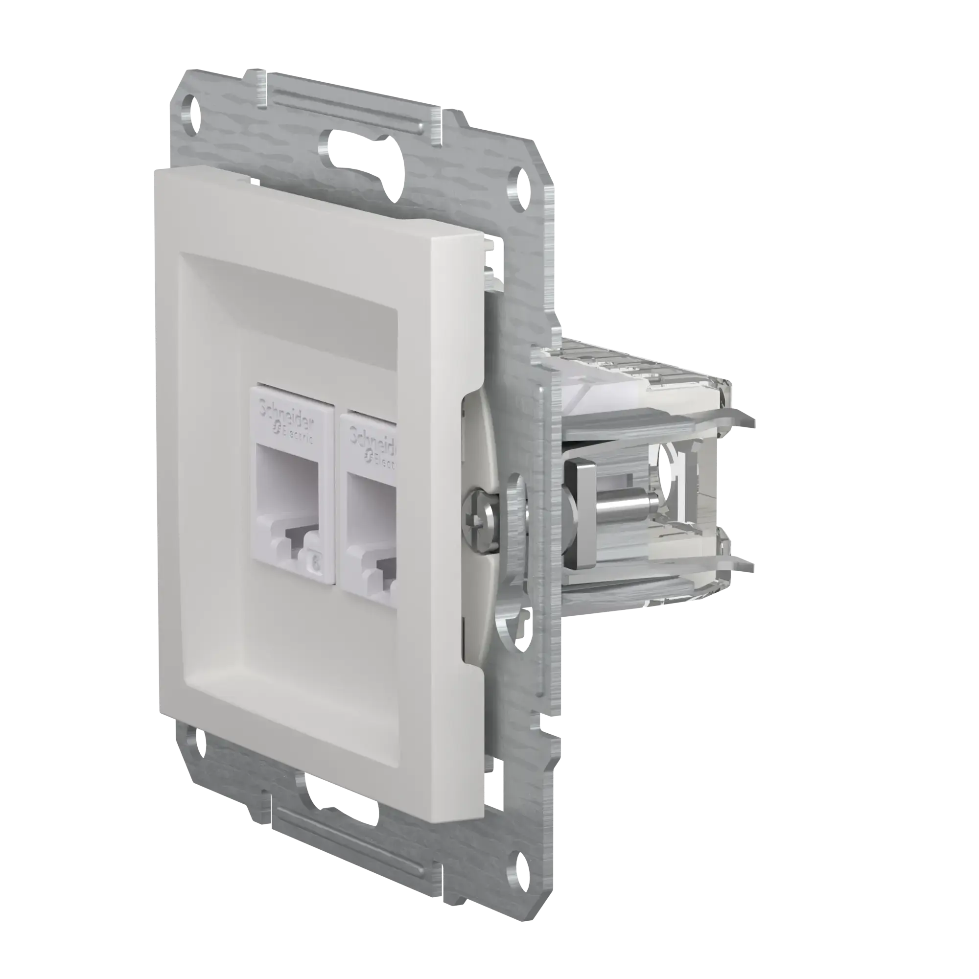 Schneider Electric EPH4870121D RJ45 Cat. 6e UTP 2-Port ICD flush-mounted, white, Asfora (img_014)