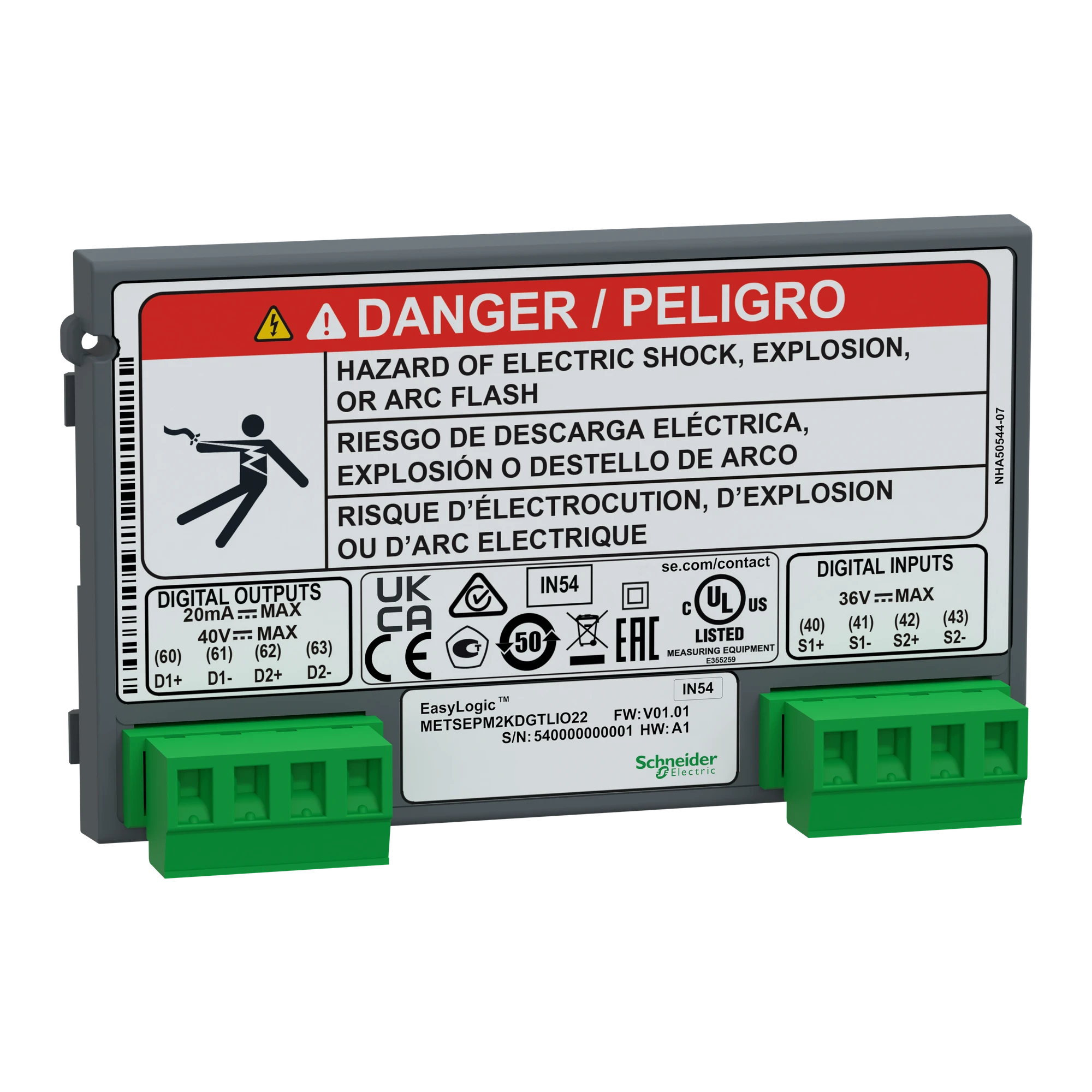 Schneider Electric METSEPM2KDGTLIO22 EasyLogic PM2X30 - I/O Module - Digital - 2 inputs + 2 outputs (img_001)