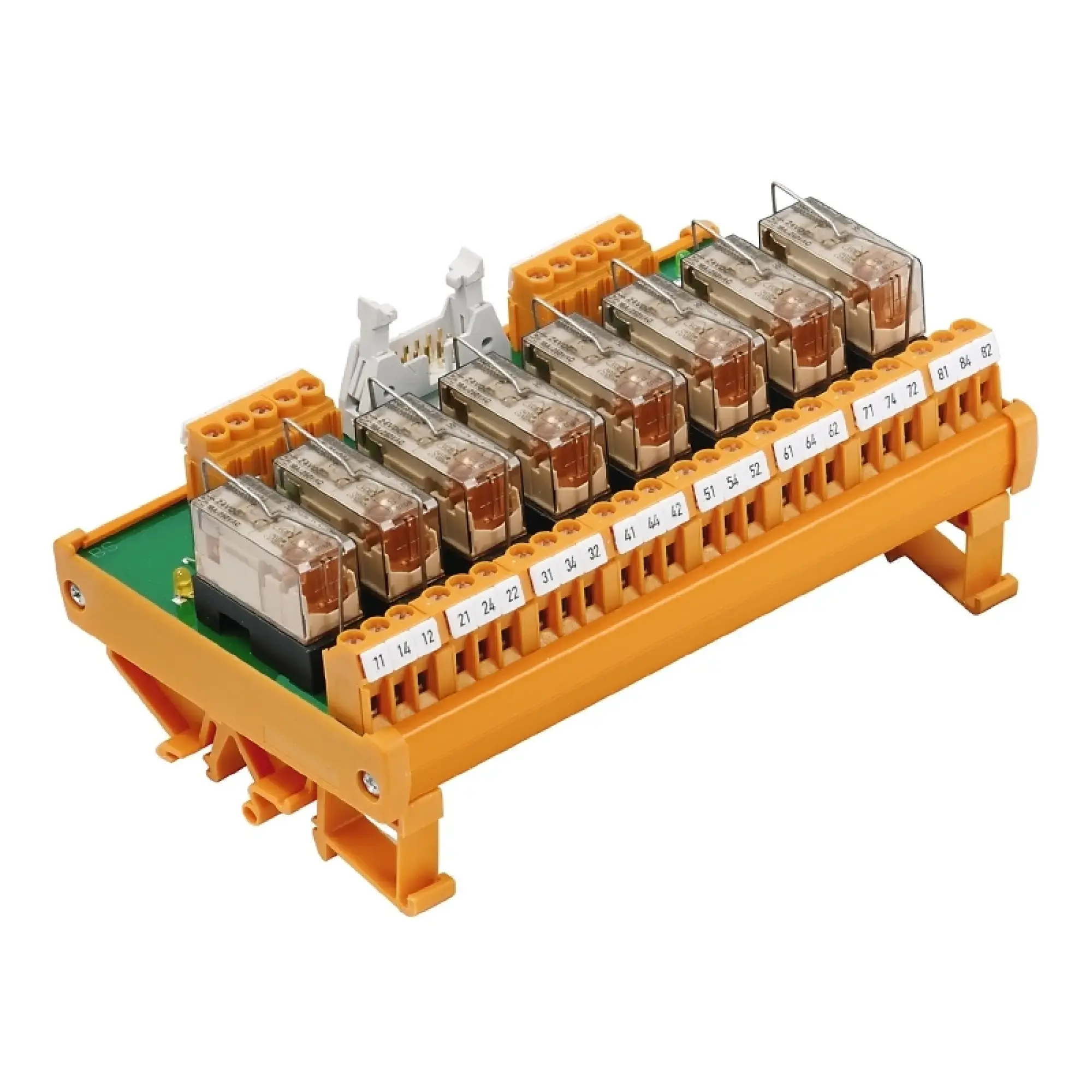 Weidmüller 1113661001 Relay module, 24 V DC, LED yellow, 8 CO contact (AgNi 90/10) , 250 V AC, 6 A, Screw connection (img_001)
