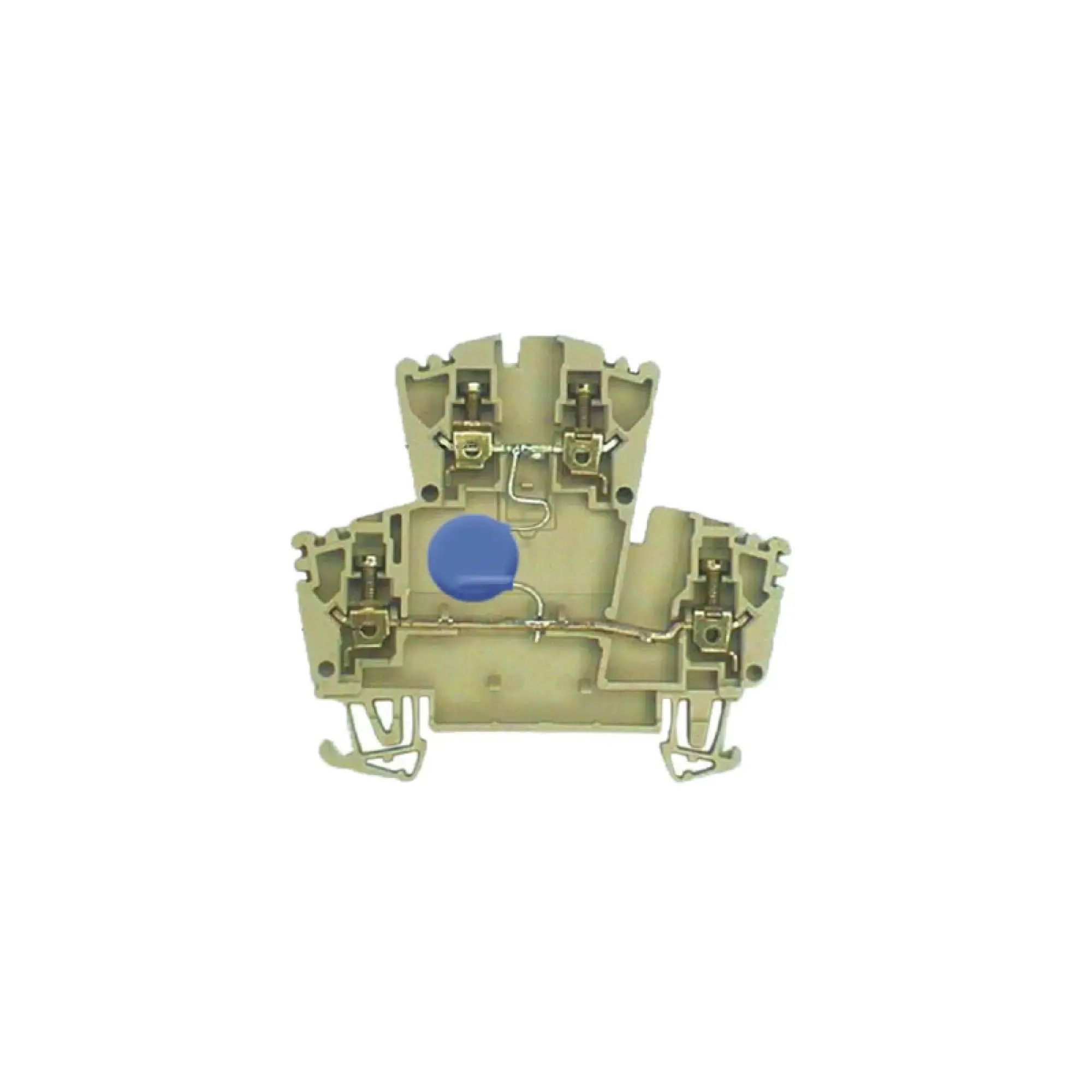 Weidmüller 1833690000 Component terminal block, Screw connection, dark beige, 2.5 mm², 230 V, 230 V, Number of connections: 4, Number of levels: 2, TS 35, V-0, Wemid (img_001)