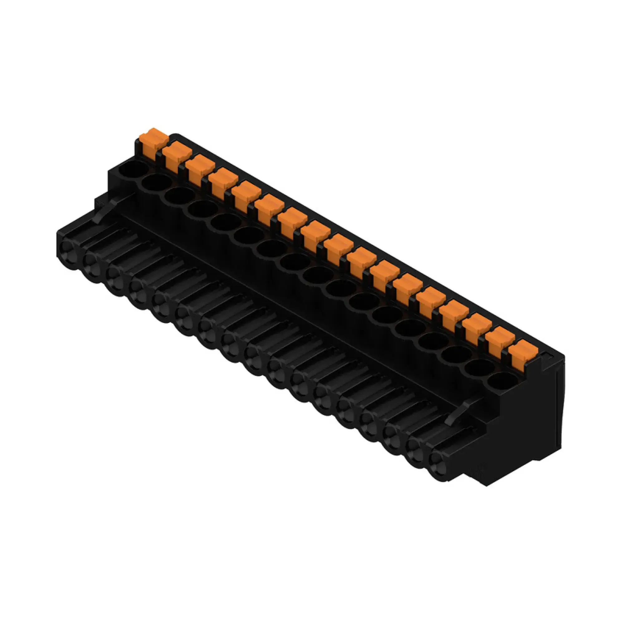 Weidmüller 1000180001 PCB connector (wire connection), 320 V, 24 A, Pitch in mm: 5.08, 3.31 mm², Number of poles: 17, PUSH IN with actuator, Box (img_001)