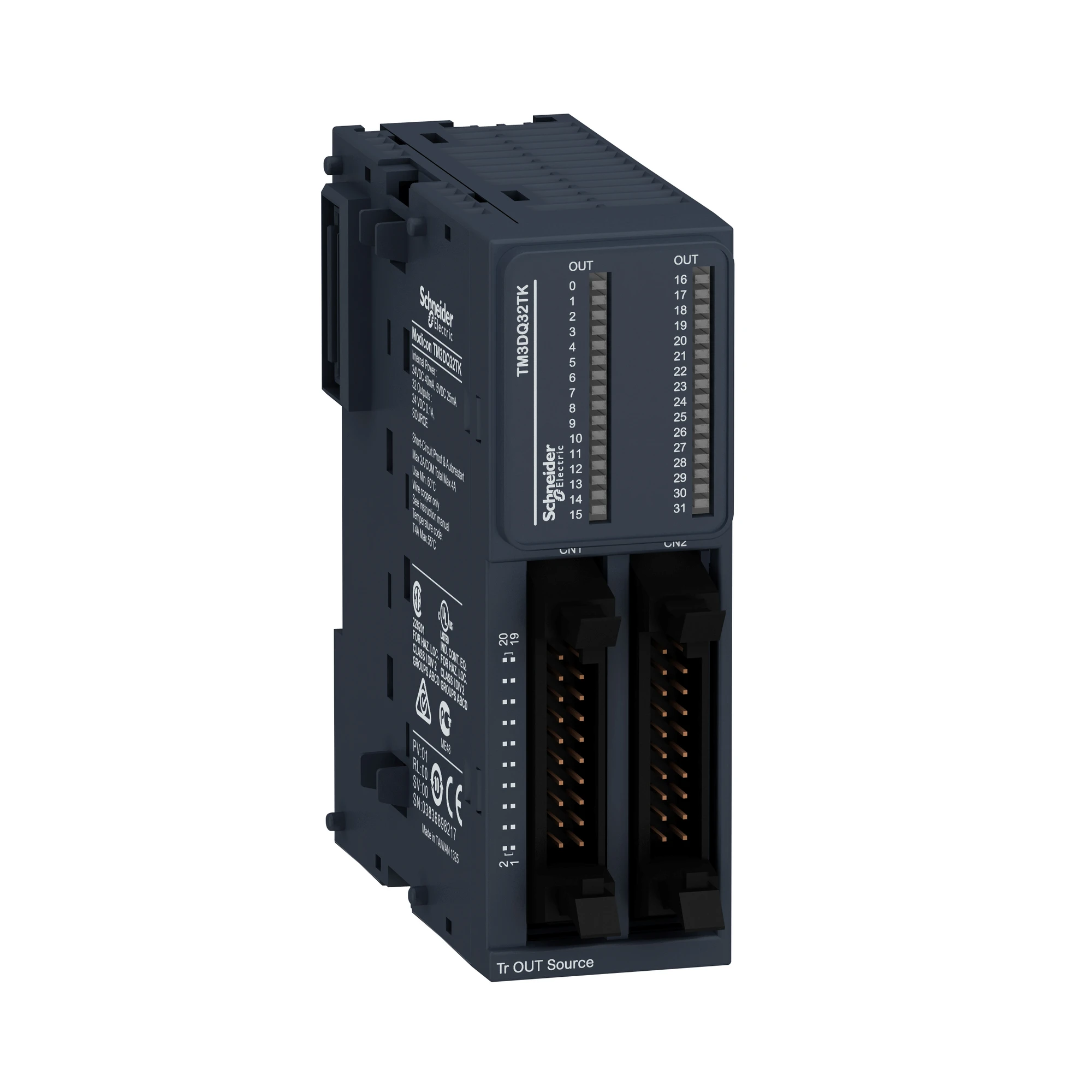 Schneider Electric TM3DQ32TK Digital Output Module, Modicon TM3, 32 Outputs, 24 VDC, Source Transistor, HE10 (img_001)