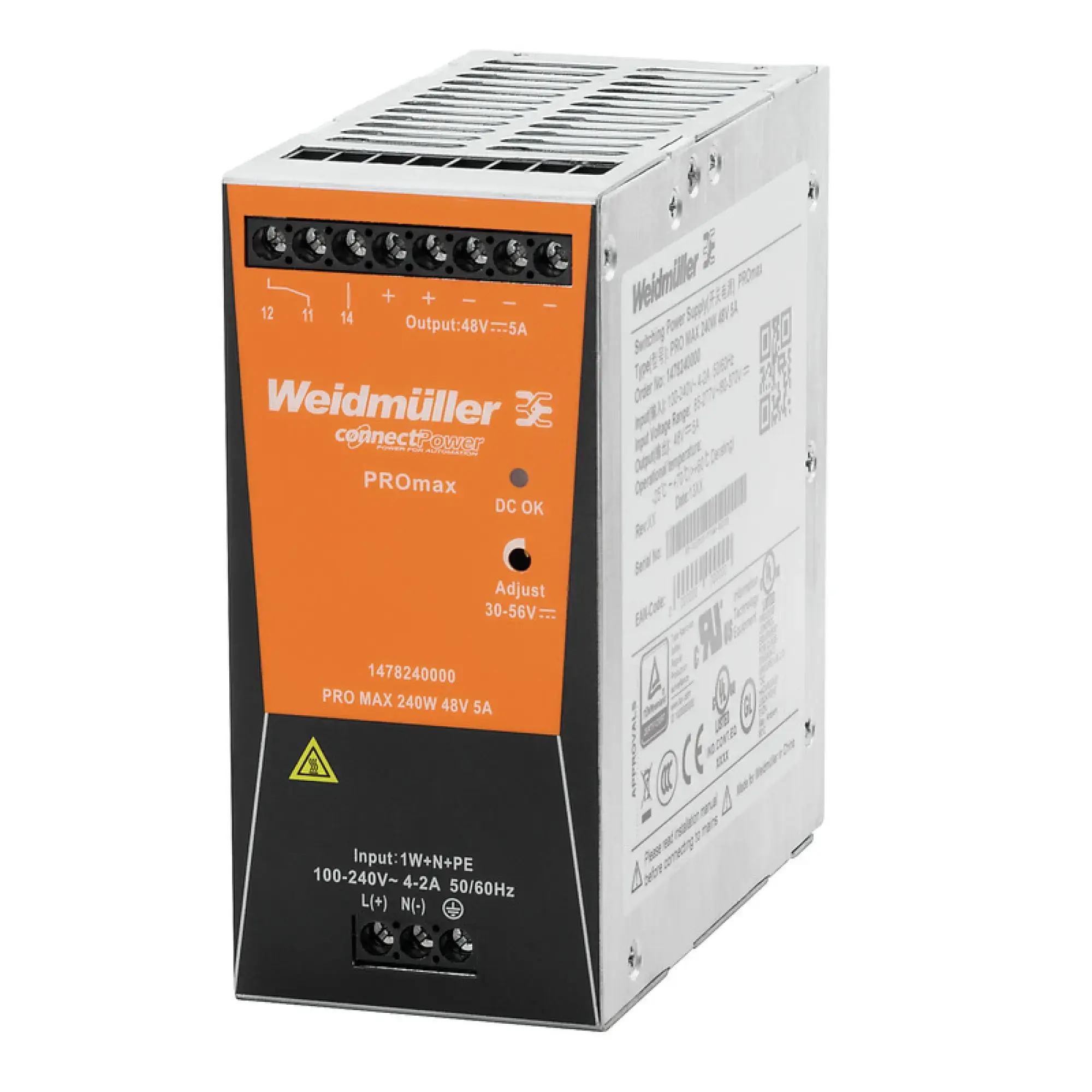 Weidmüller 1478130000 Power supply, 240 W, 10 A @ 60 °C (img_001)