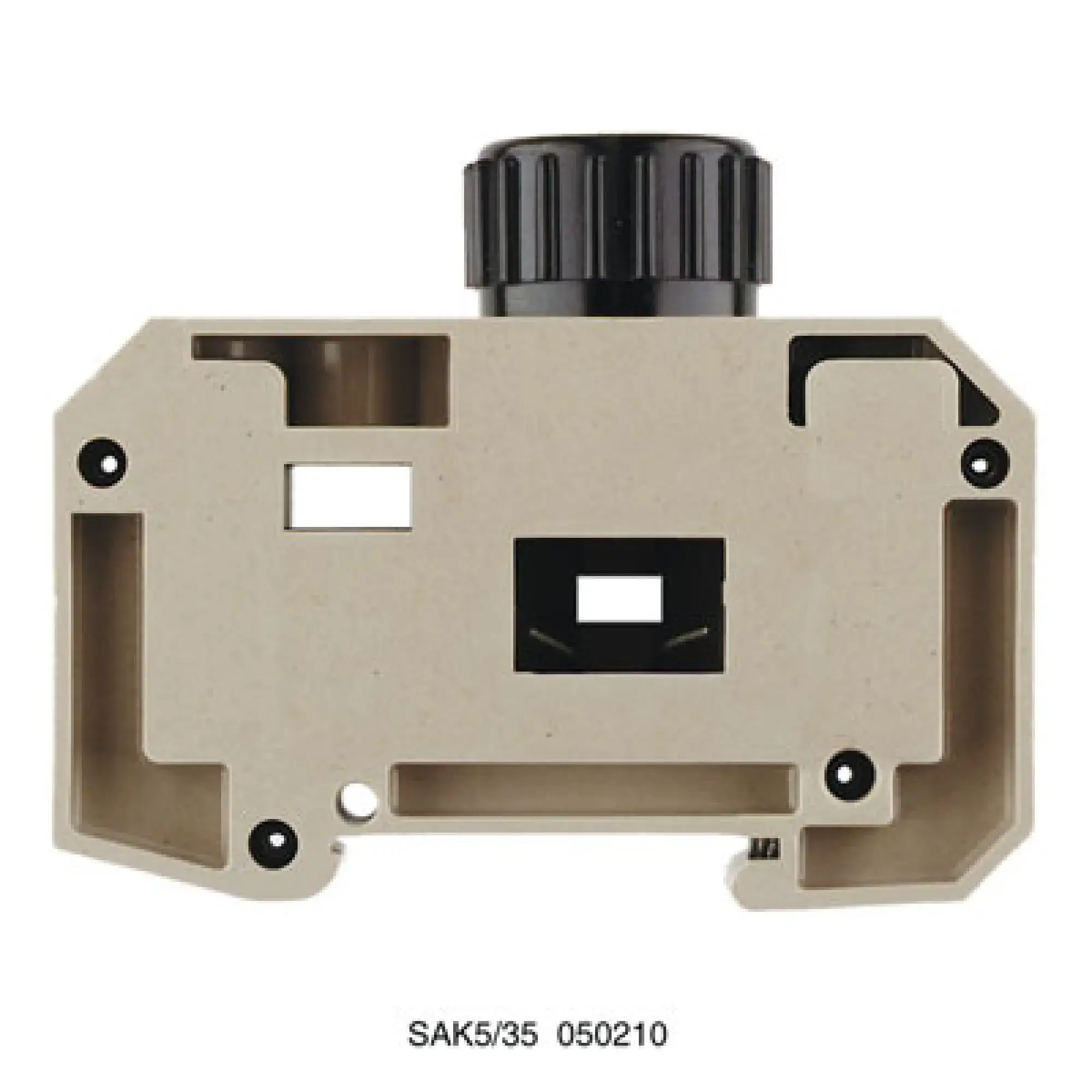 Weidmüller 0502100000 Fuse terminal, Screw connection, dark beige, 16 mm², 63 A, 400 V, Number of connections: 2, Number of levels: 1, TS 35 (img_001)