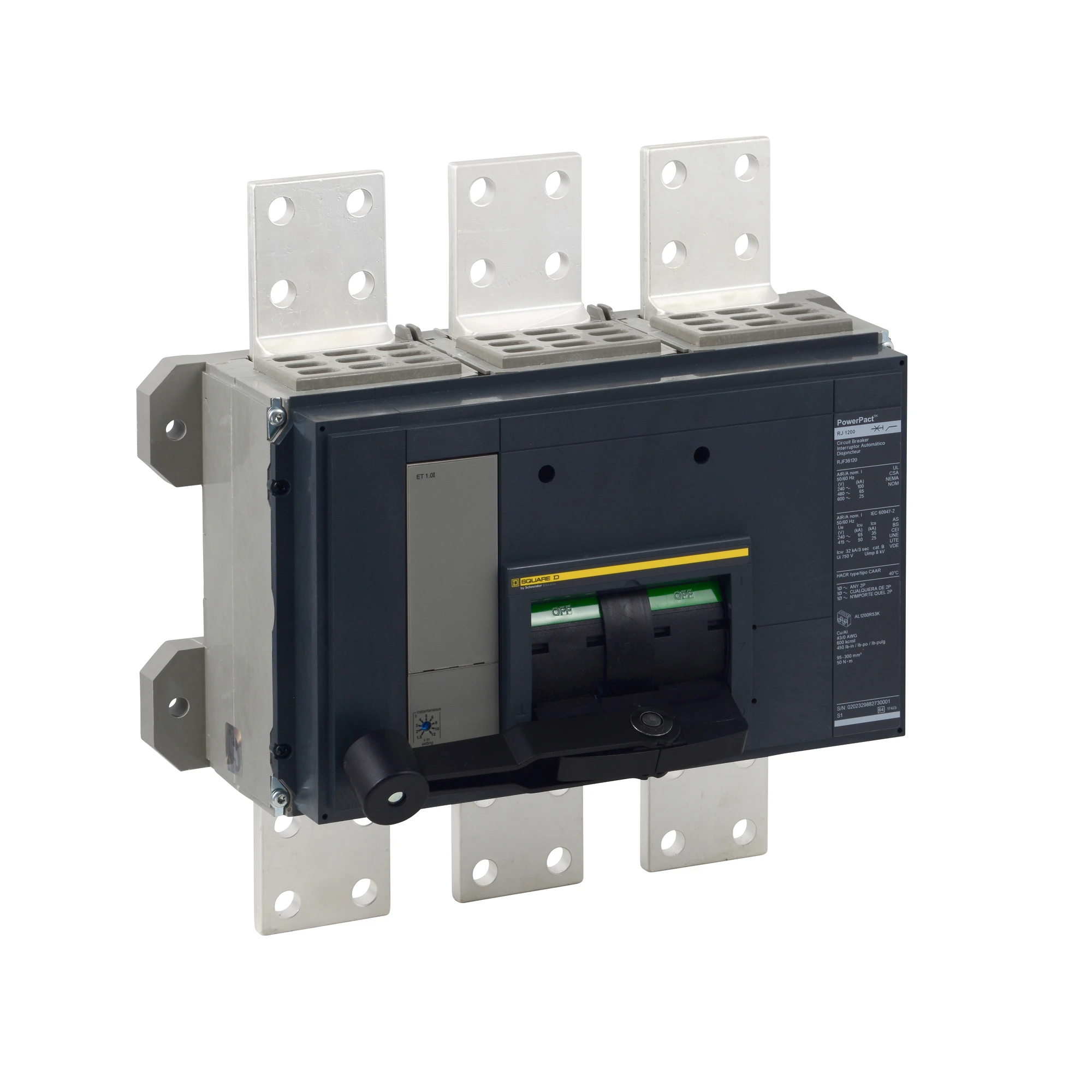 Schneider Electric RKF36160 PowerPact R, 3P, 1600A with ET1.0I, 65kA/600V AC (img_001)