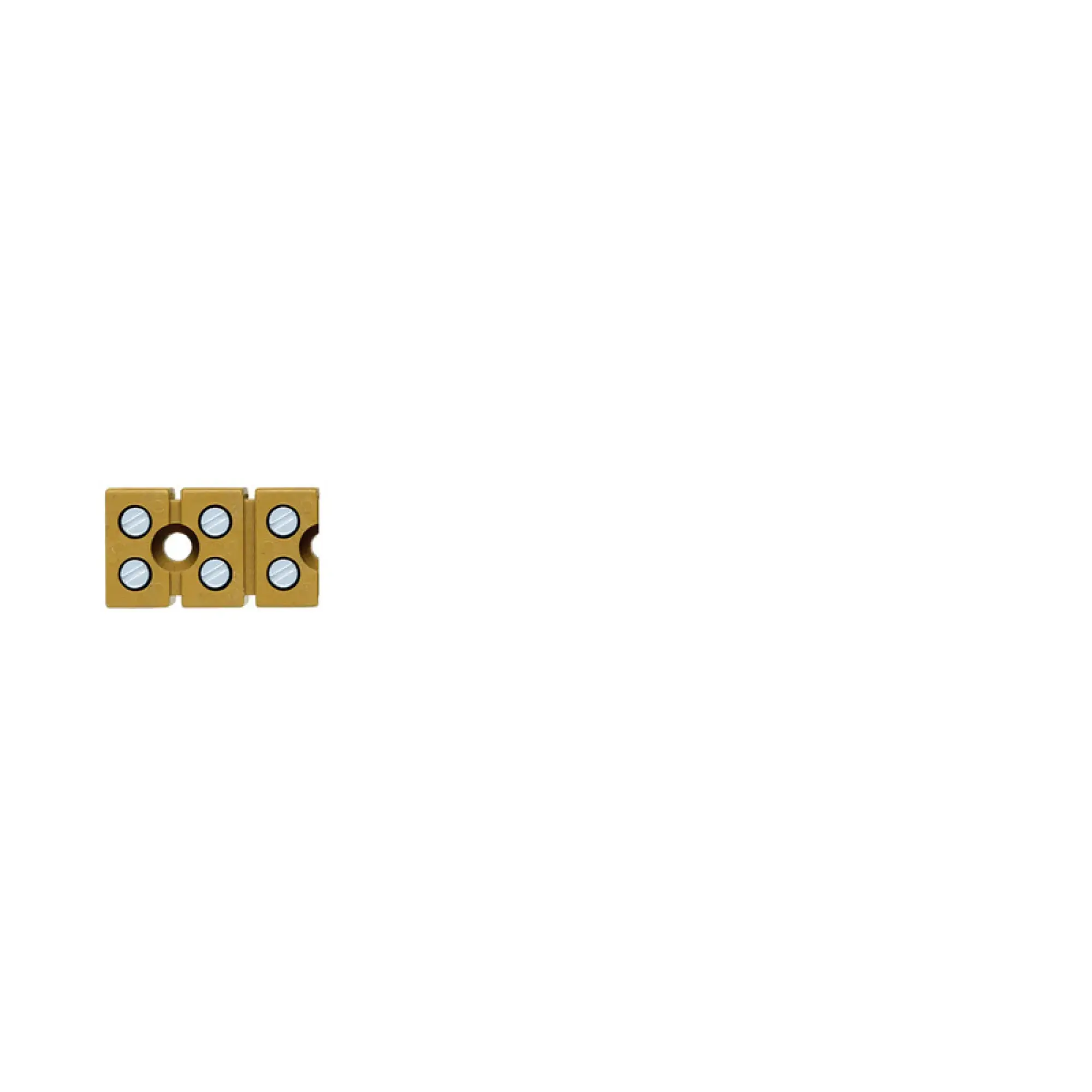 Weidmüller 2819510000 Single- and multi-pole terminal strip, Screw connection, medium yellow, 2.5 mm², 24 A, 400 V, Number of connections: 6, Number of levels: 1, 5VA, KrG (img_001)