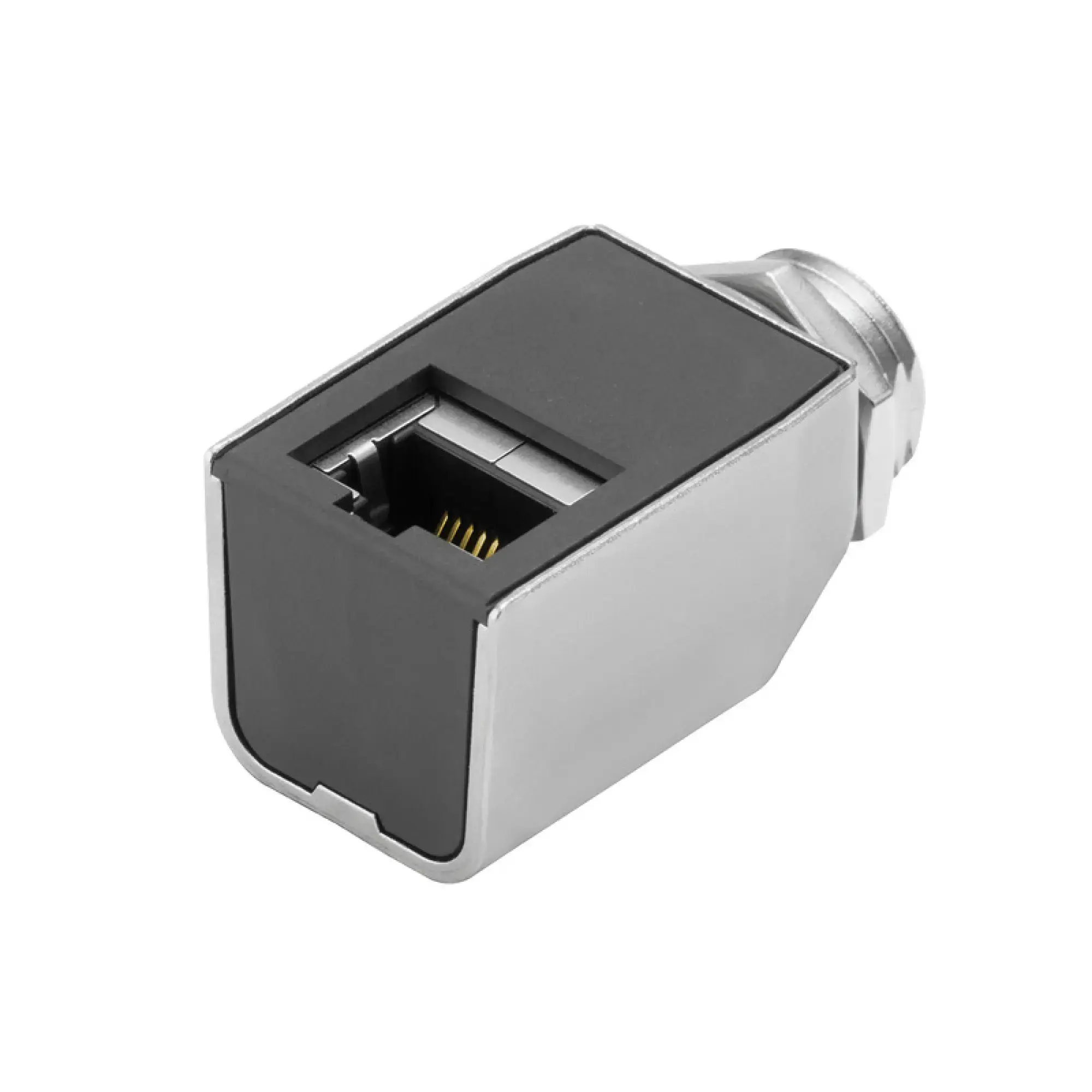 Weidmüller 1400610000 RJ45 plug adapter, IP67, Connection 1: RJ45 90°, Connection 2: M12, Shielding: 360° shield contact (img_001)