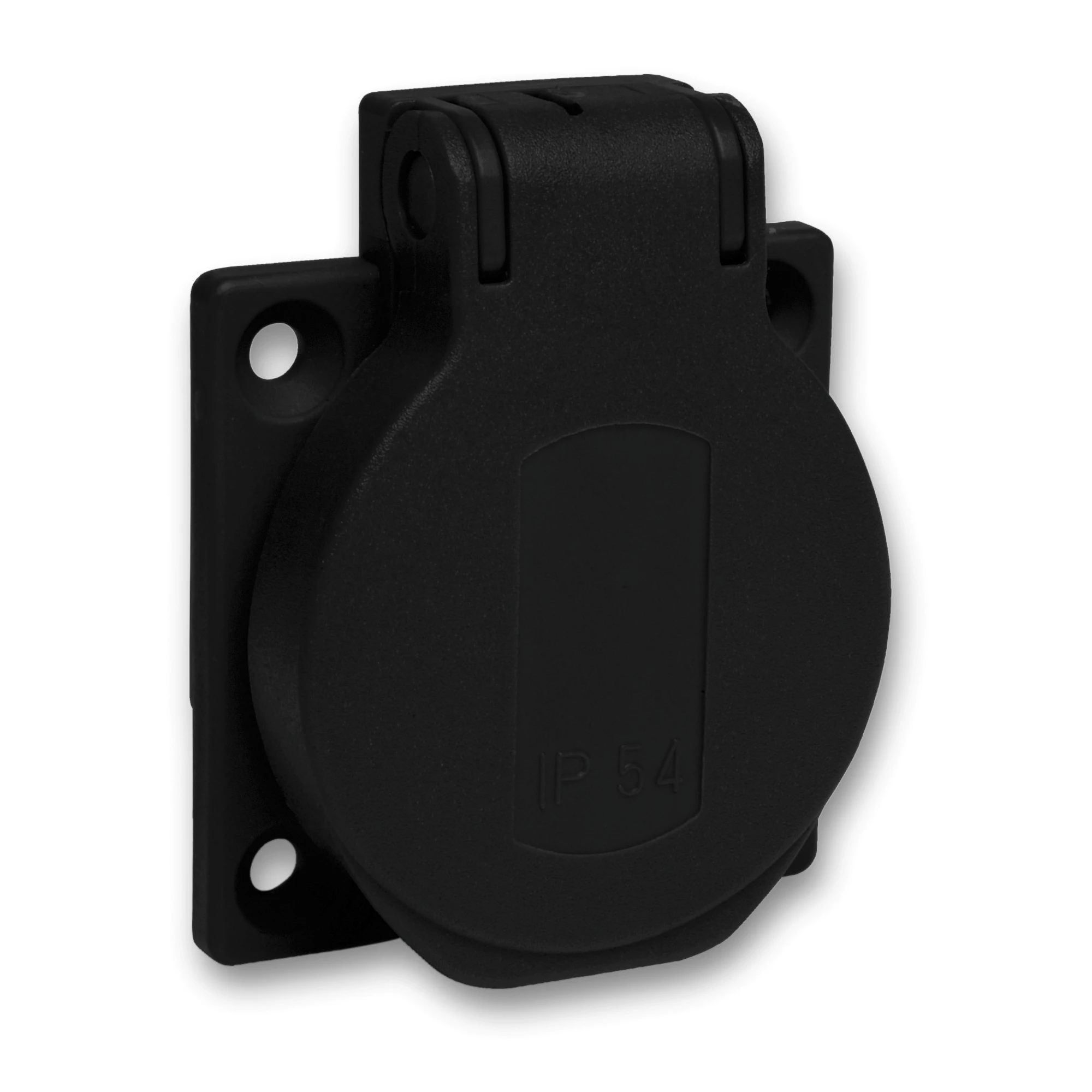 Schneider Electric PKS51N Schuko socket, black, 2p+E, 10/16A, 250 V, for Germany, IP54, 50x50mm (img_001)