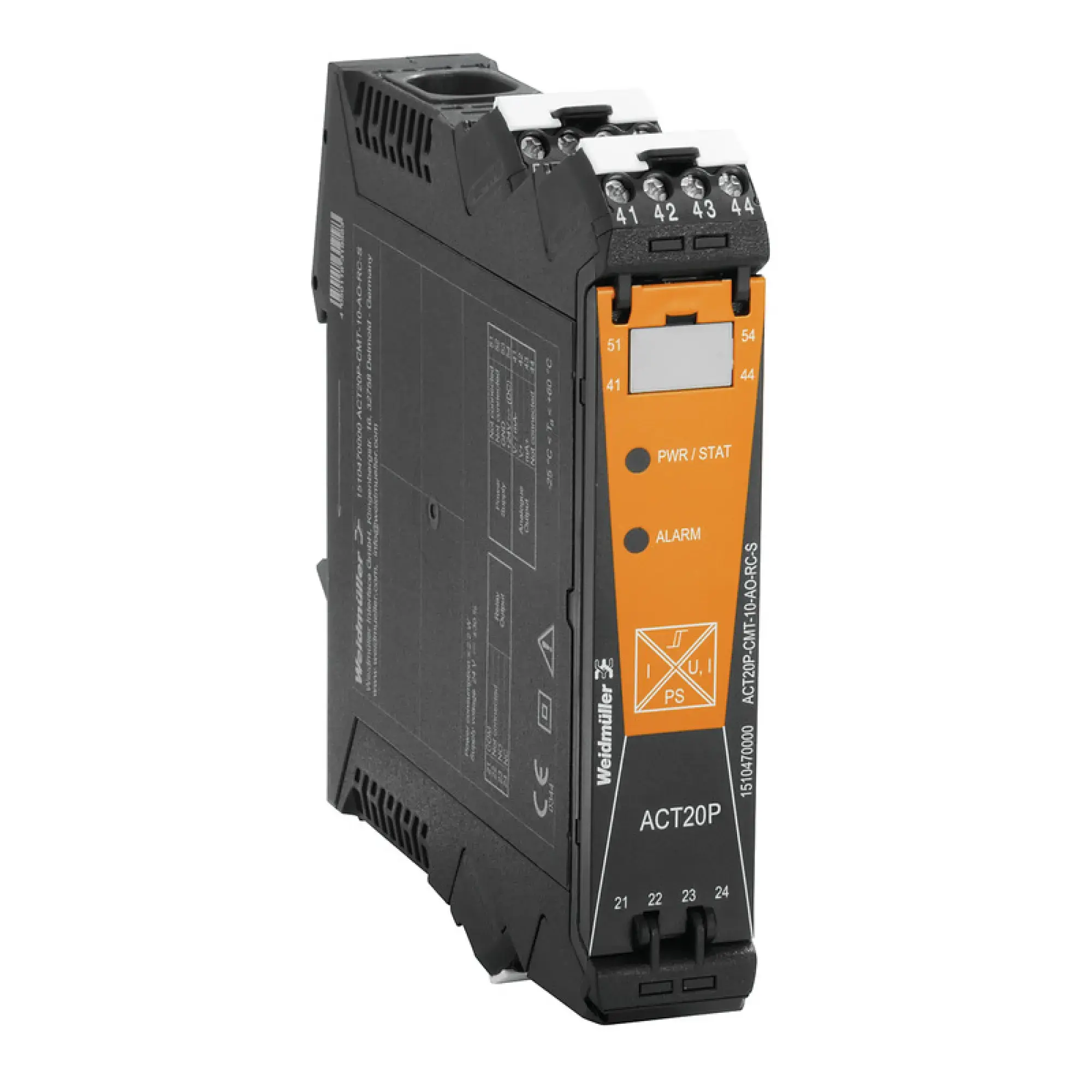Weidmüller 1510440000 Current-measuring transducer, Analogue output, Relay output, Input : 0…40/50/60 A, Output : 0(4)-20 mA, Relay (img_001)