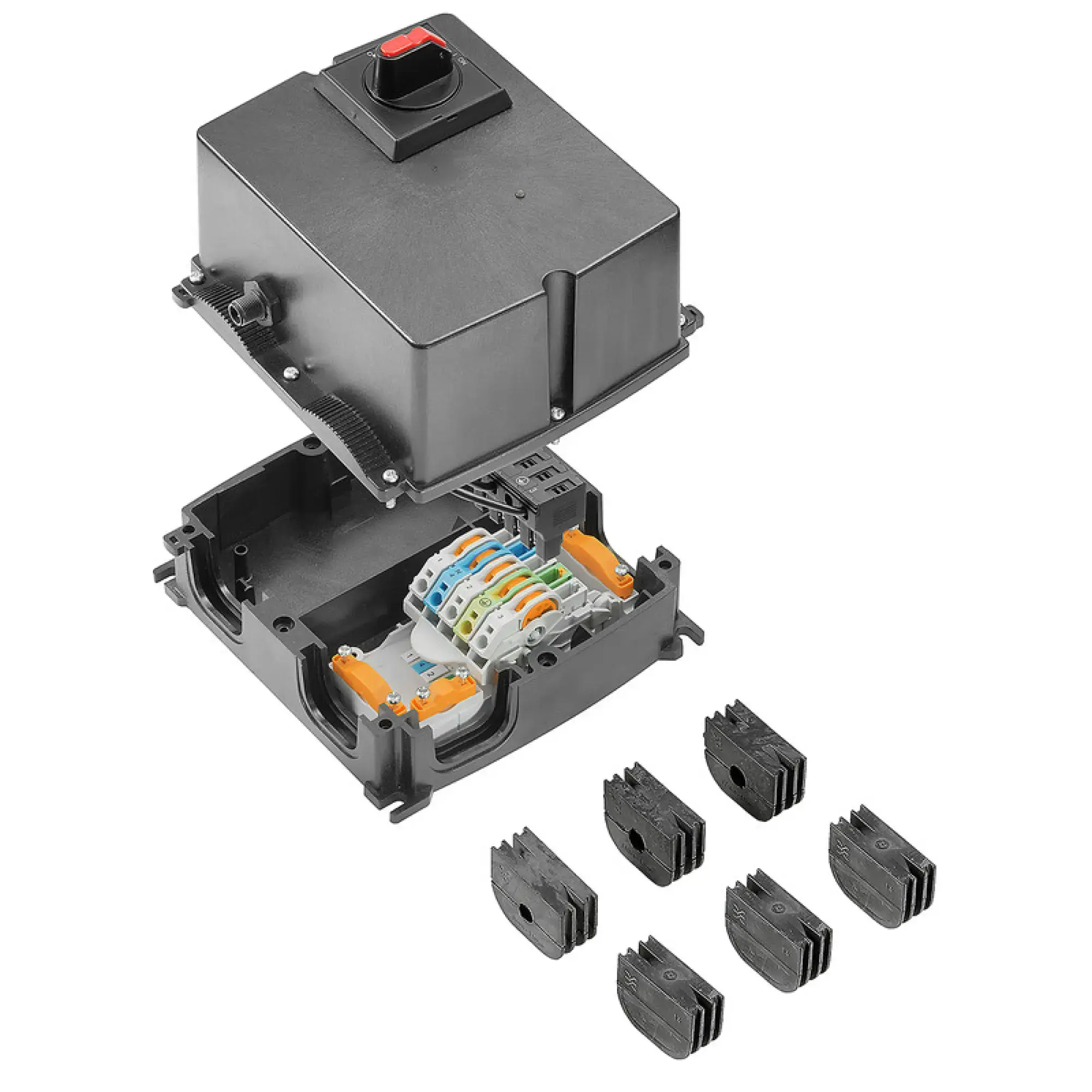 Weidmüller 8000028513 Energy distribution terminal strip with housing, IP65, Maintenance switch (img_001)
