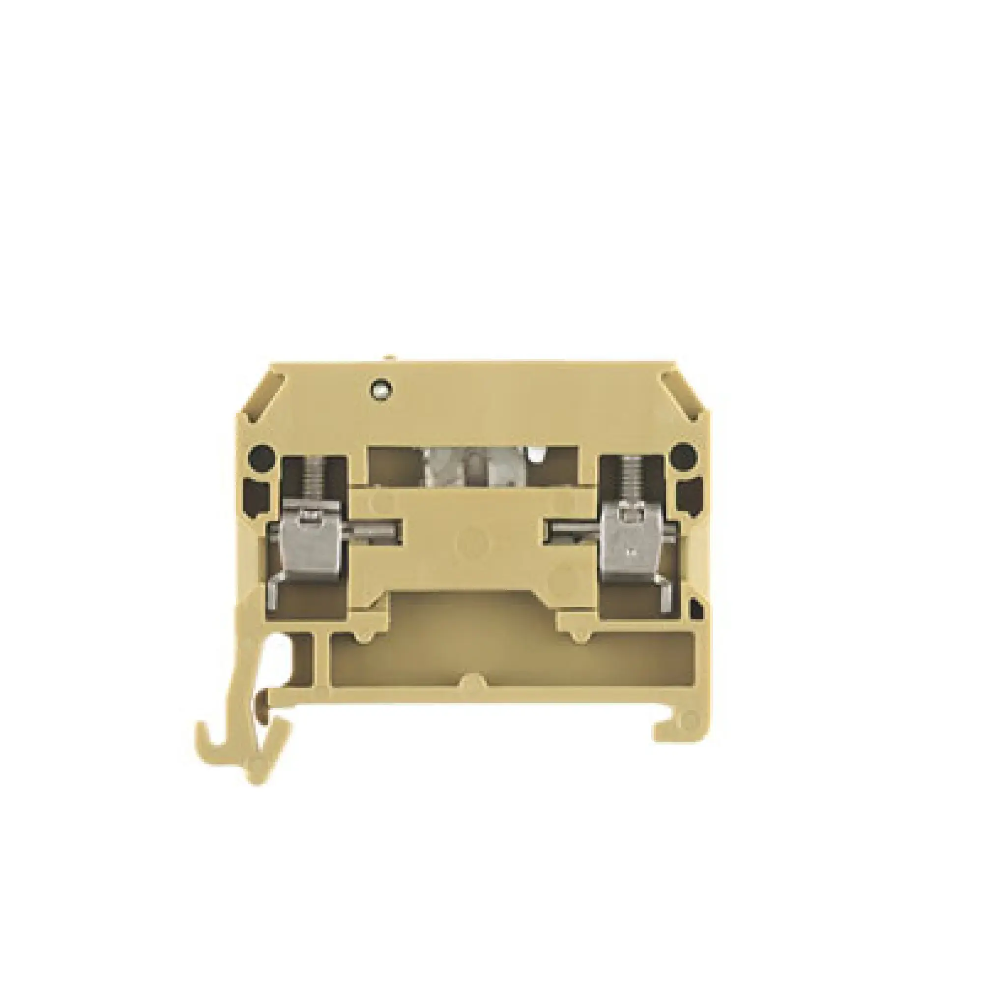 Weidmüller 0172160000 Test-disconnect terminal, Screw connection, beige / yellow, 4 mm², 10 A, 400 V, Number of connections: 2, Number of levels: 1 (img_001)