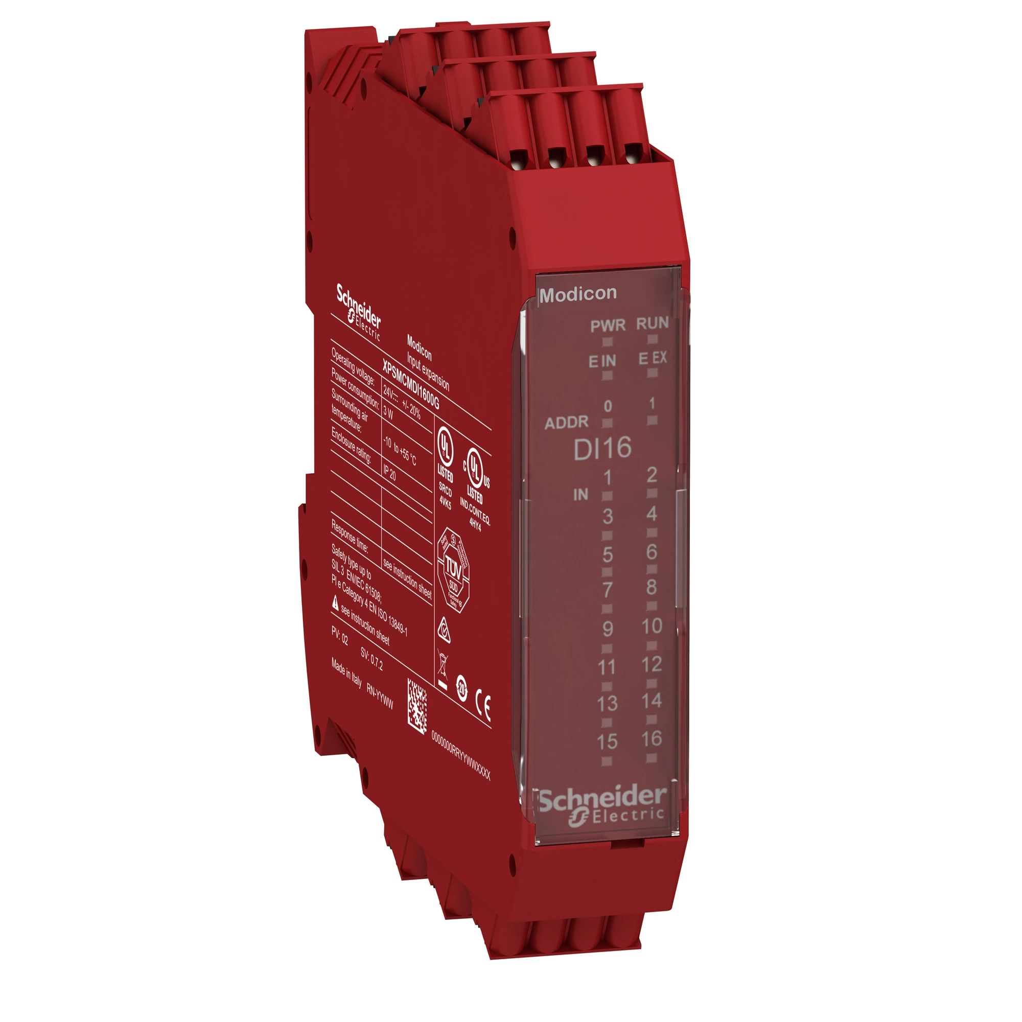 Schneider Electric XPSMCMDI1600G Input extension module Modicon XPSMCM, 16 safe digital inputs, spring-cage terminals (img_001)