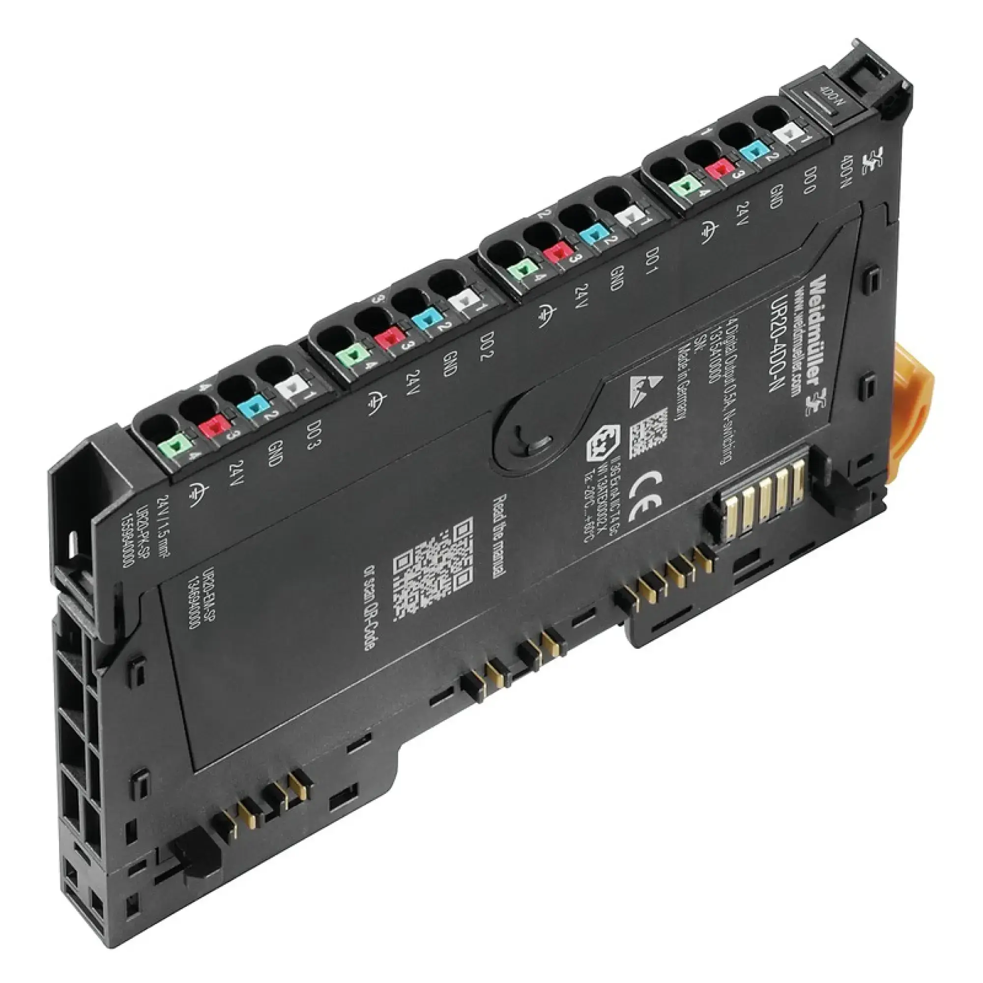 Weidmüller 1315410000 Digital output module (I/O), Digital output module, PUSH IN, 24 V DC +20 %/ -15 %, via the system bus, -20 °C ... +60 °C (img_001)