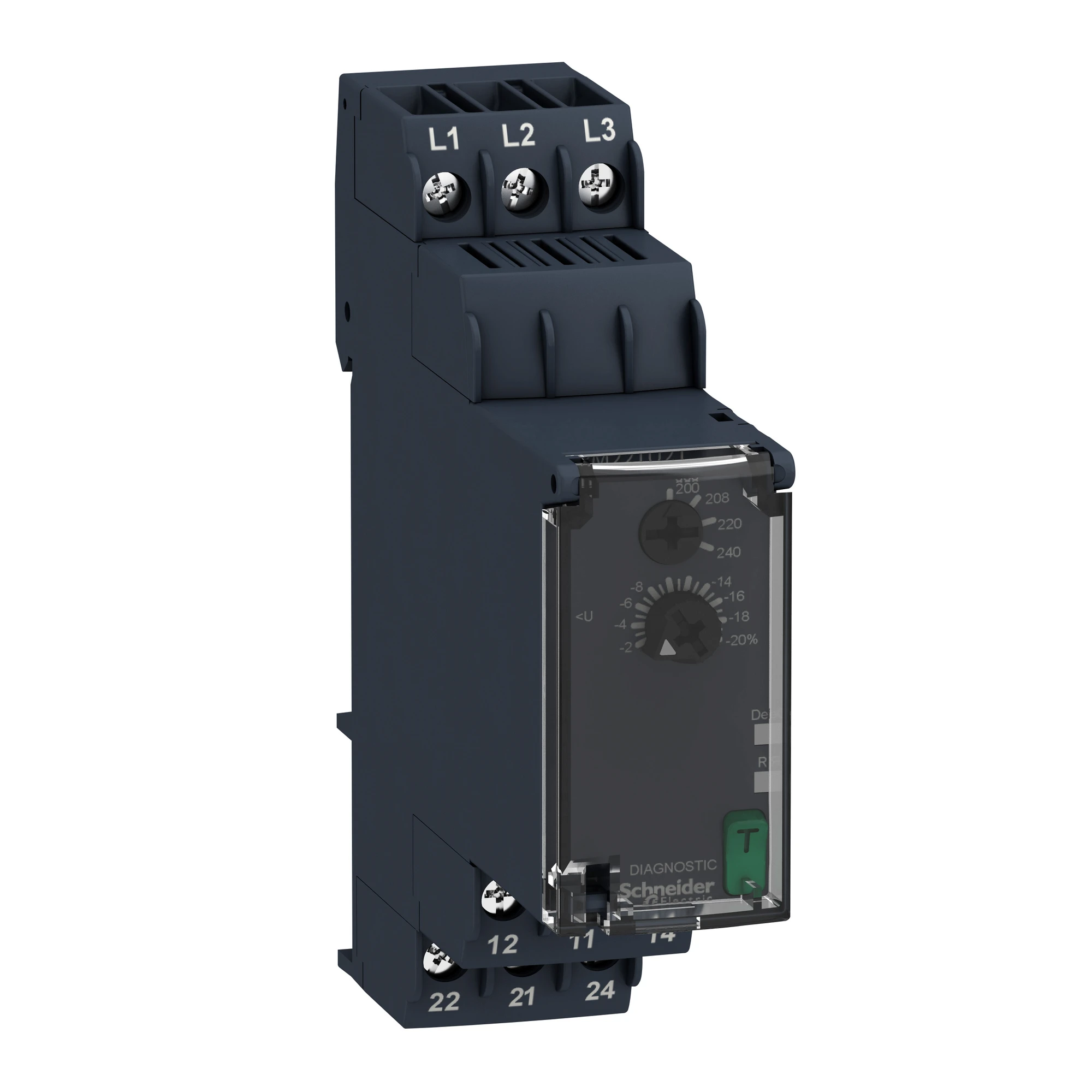 Schneider Electric RM22TU21 Network monitoring for phase sequence, failure, and undervoltage, 200-240VAC, 2 W (img_001)