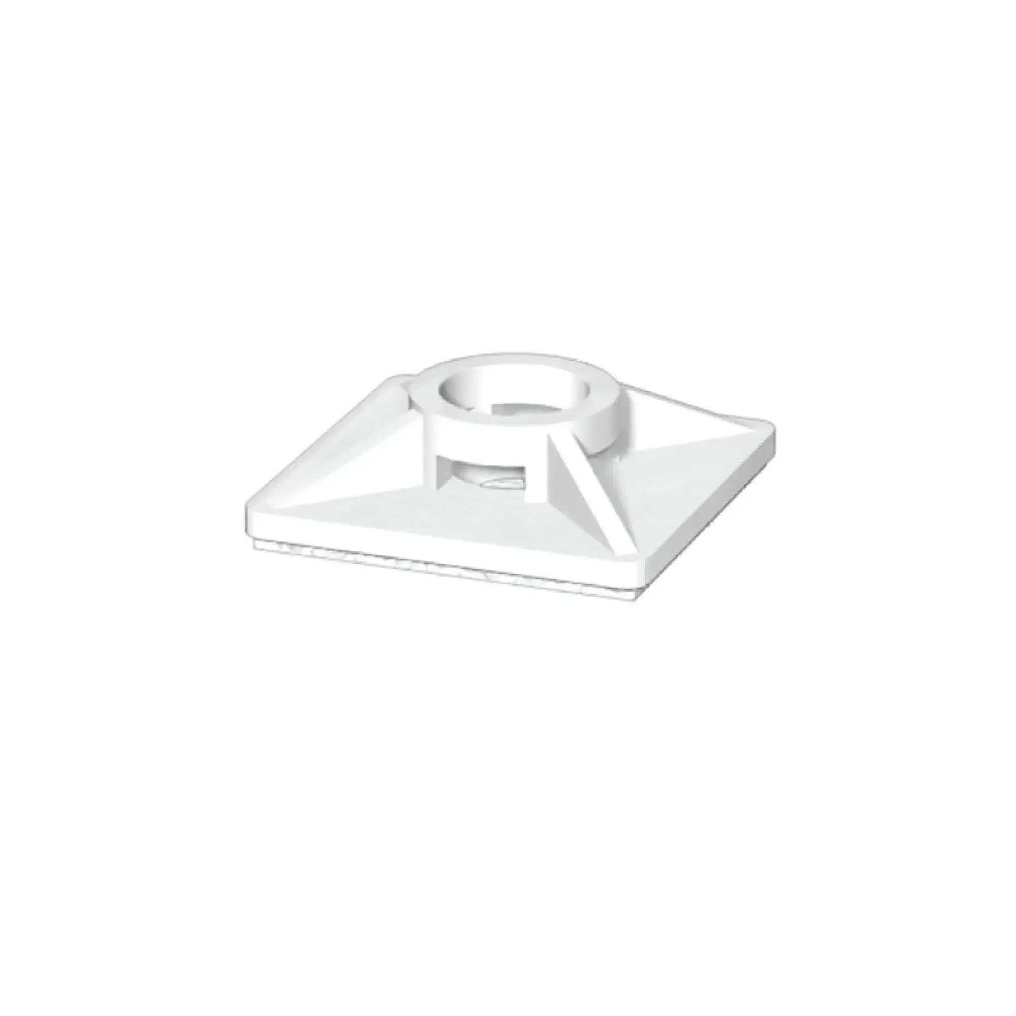 Weidmüller 1289400000 Cable tie holder, Self-adhesive, Max. cable tie width: 4.8 mm, Natural, 100 ST, Width: 27 mm, Height: 27 mm (img_001)