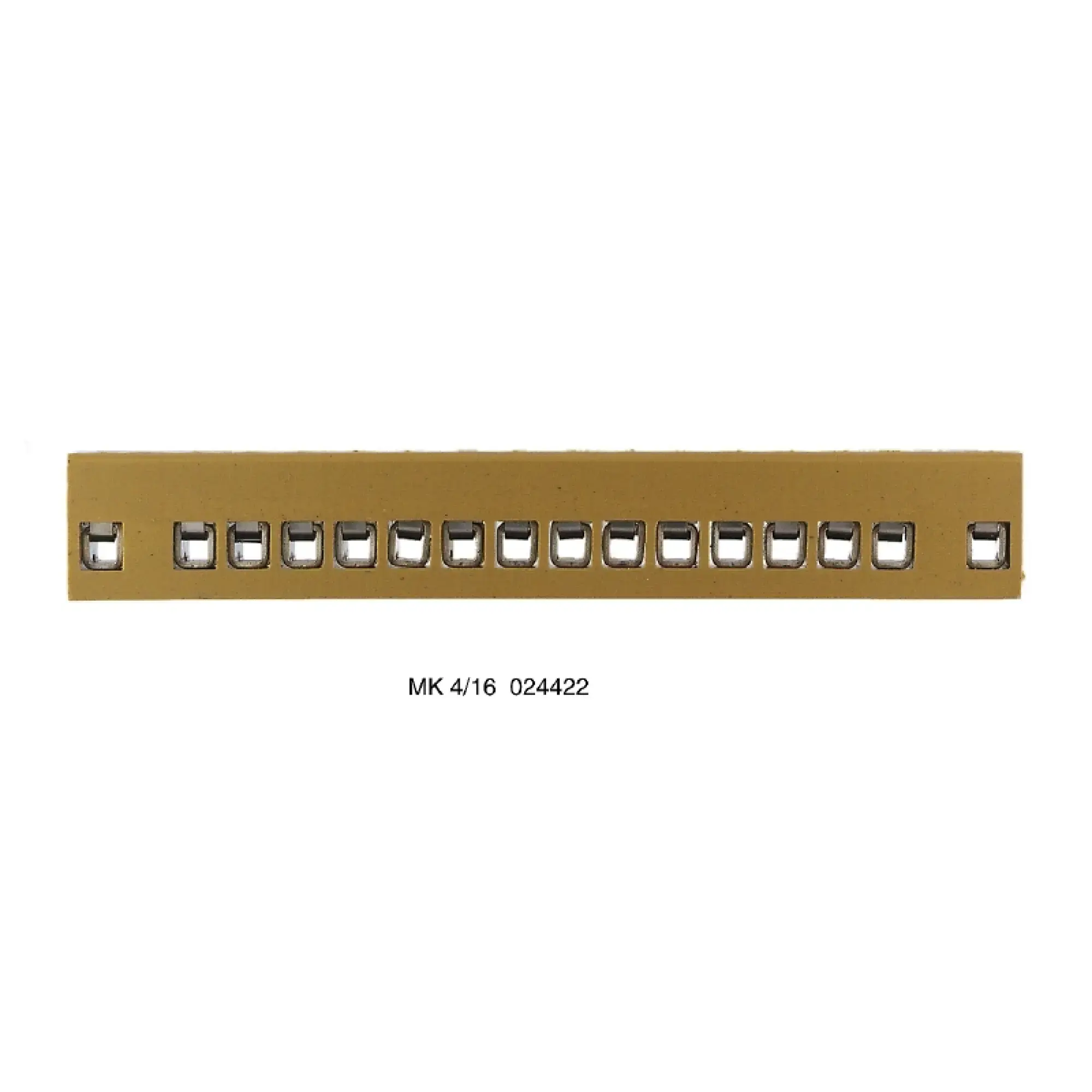 Weidmüller 0244220000 Single- and multi-pole terminal strip, Screw connection, medium yellow, 2.5 mm², 24 A, 400 V, Number of connections: 32, Number of levels: 1, 5VA, KrG (img_001)