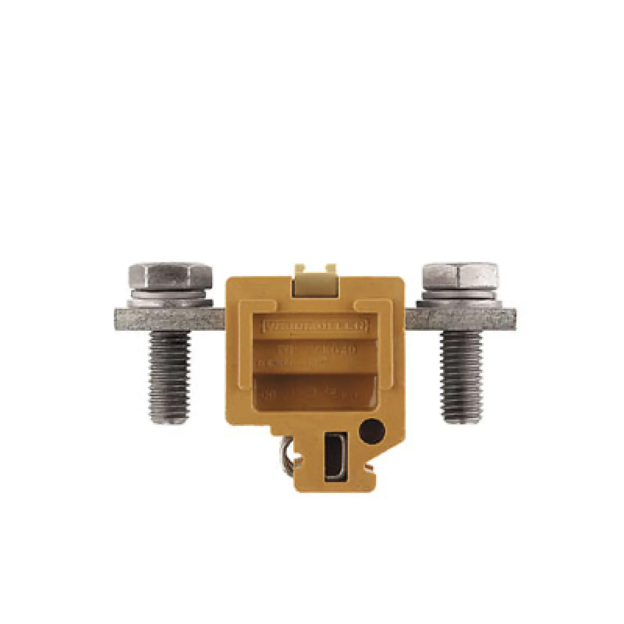 Weidmüller 0185220000 Feed-through terminal block, Threaded stud connection, medium yellow, 95 mm², 232 A, 1000 V, Number of connections: 1 (img_001)