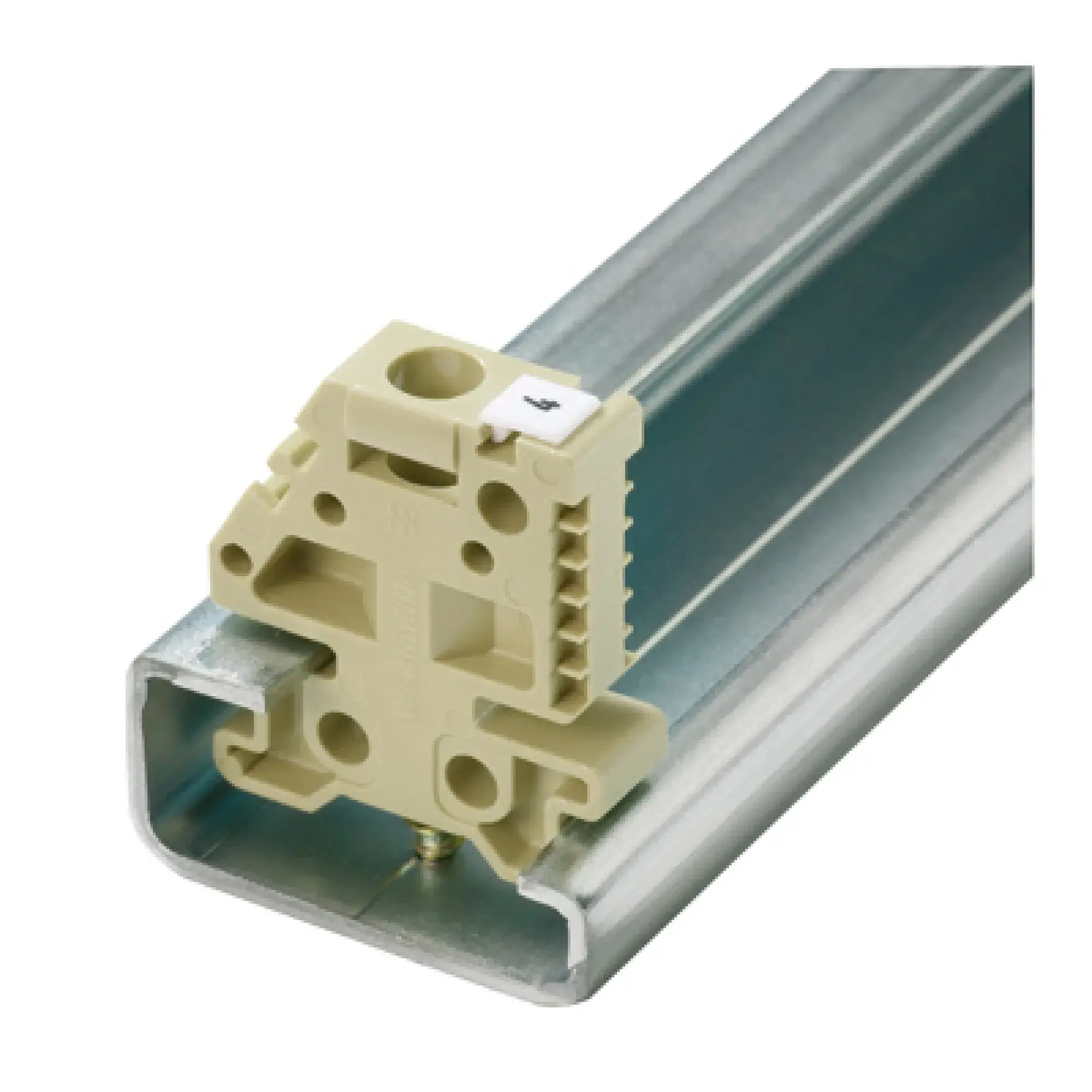 Weidmüller 0206160000 End bracket, beige, TS 32, V-0, Wemid, Width: 9 mm, 100 °C (img_001)