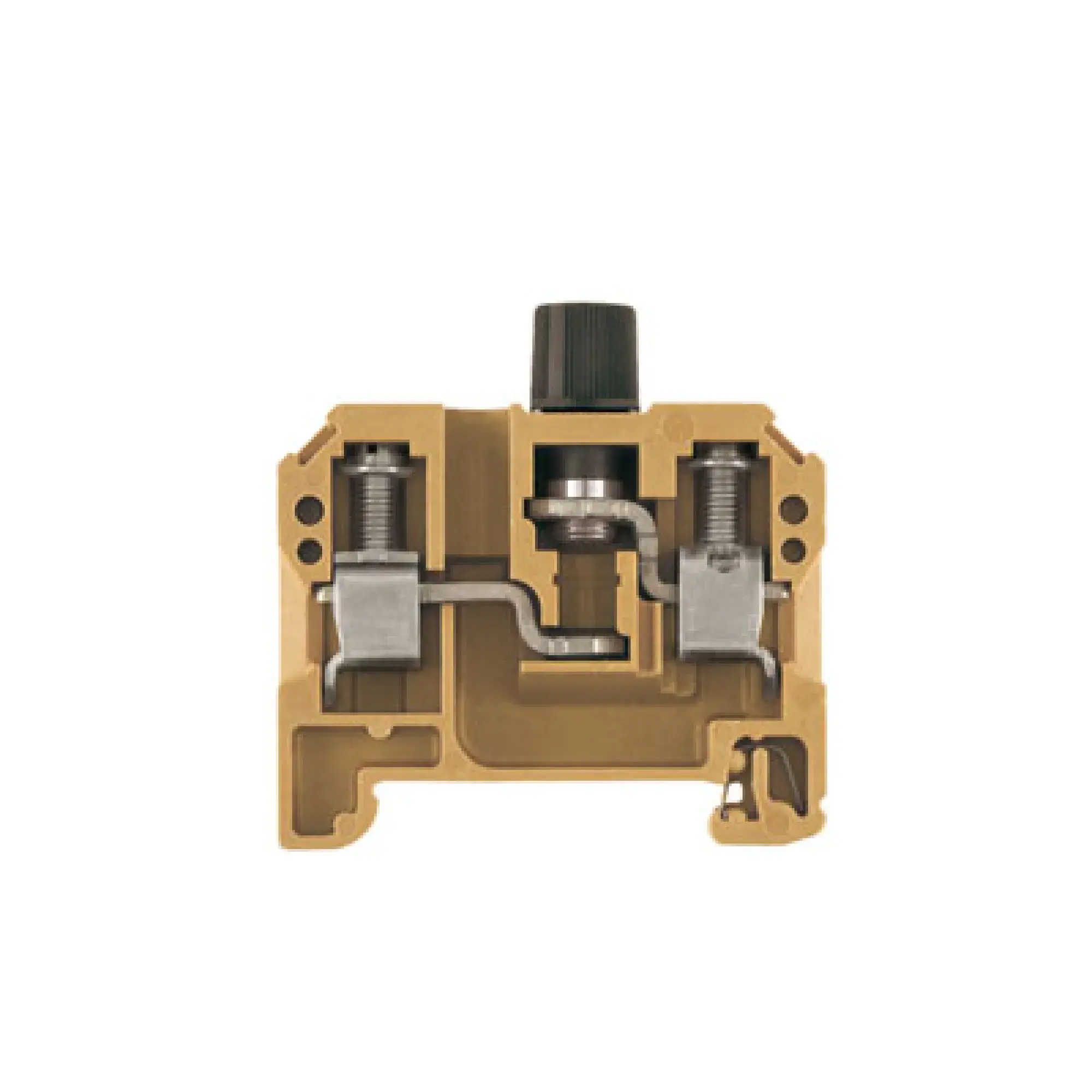 Weidmüller 0501620000 Fuse terminal, Screw connection, medium yellow, 10 mm², 10 A, 500 V, Number of connections: 2, Number of levels: 1, TS 35 (img_001)