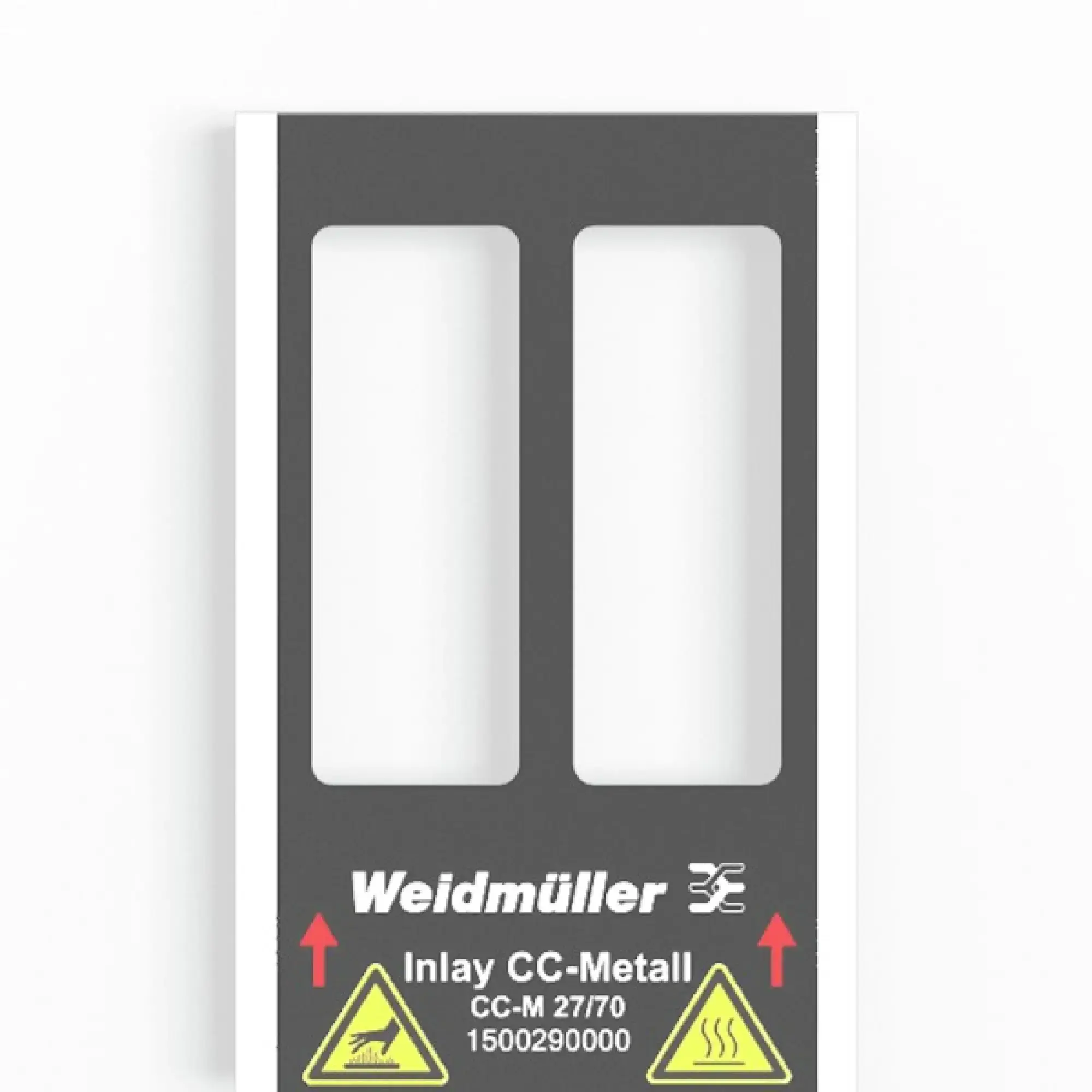 Weidmüller 1500290000 Inlay (device marking), Marker type: CC-M 27/70, Version: Holder for 3 signs (img_001)