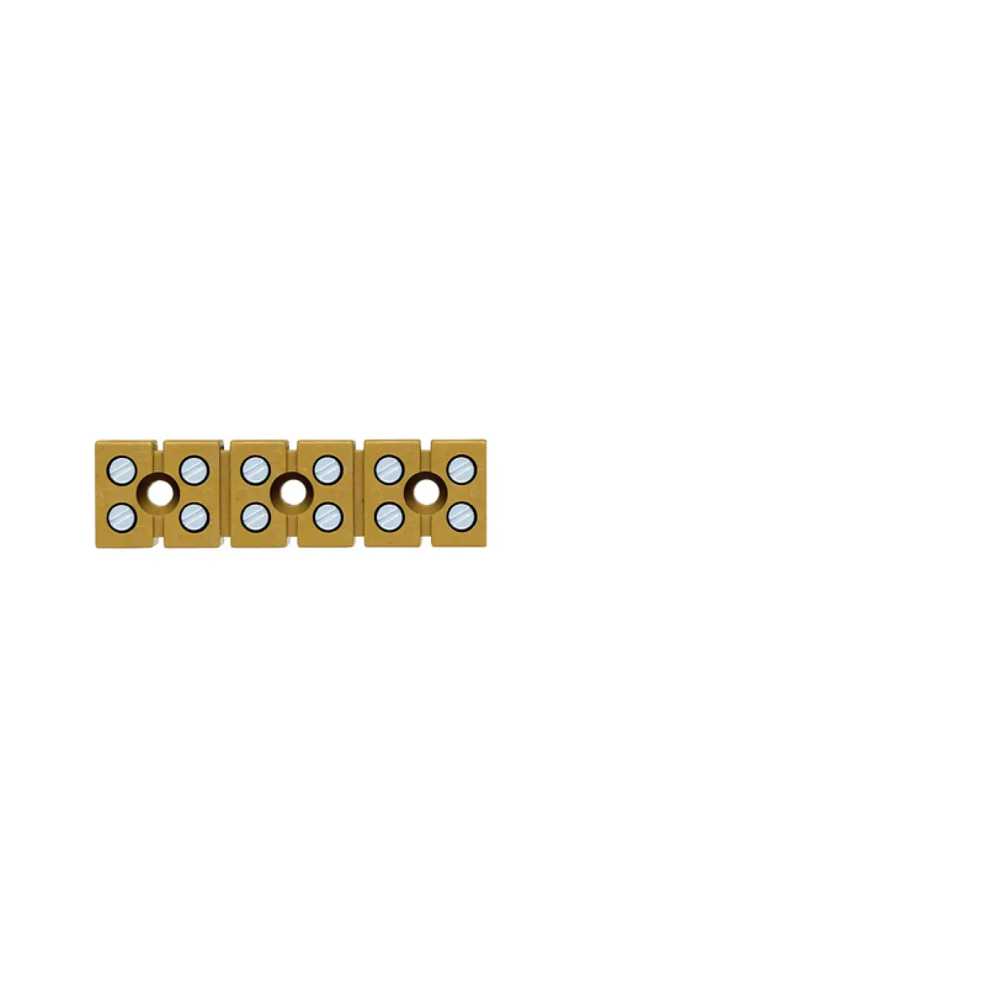 Weidmüller 0274220000 Single- and multi-pole terminal strip, Screw connection, medium yellow, 2.5 mm², 24 A, 400 V, Number of connections: 12, Number of levels: 1, 5VA, KrG (img_001)