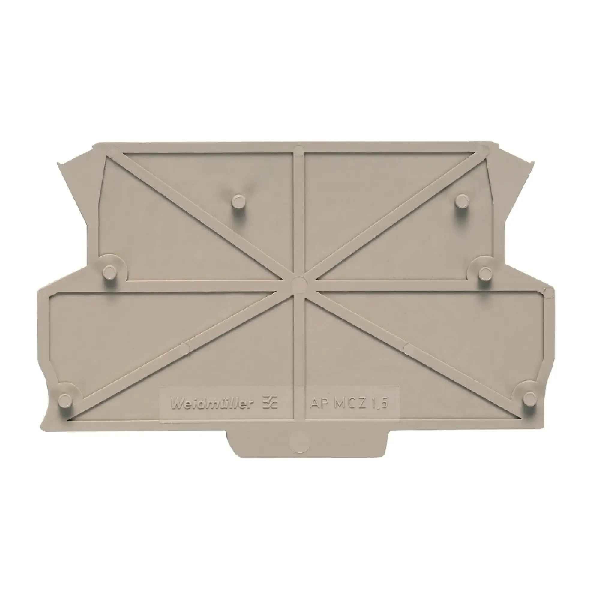 Weidmüller 1046410000 End plate (Small housing), Width: 1.5 , IP20 in installed state, PA 66/6, black (img_001)