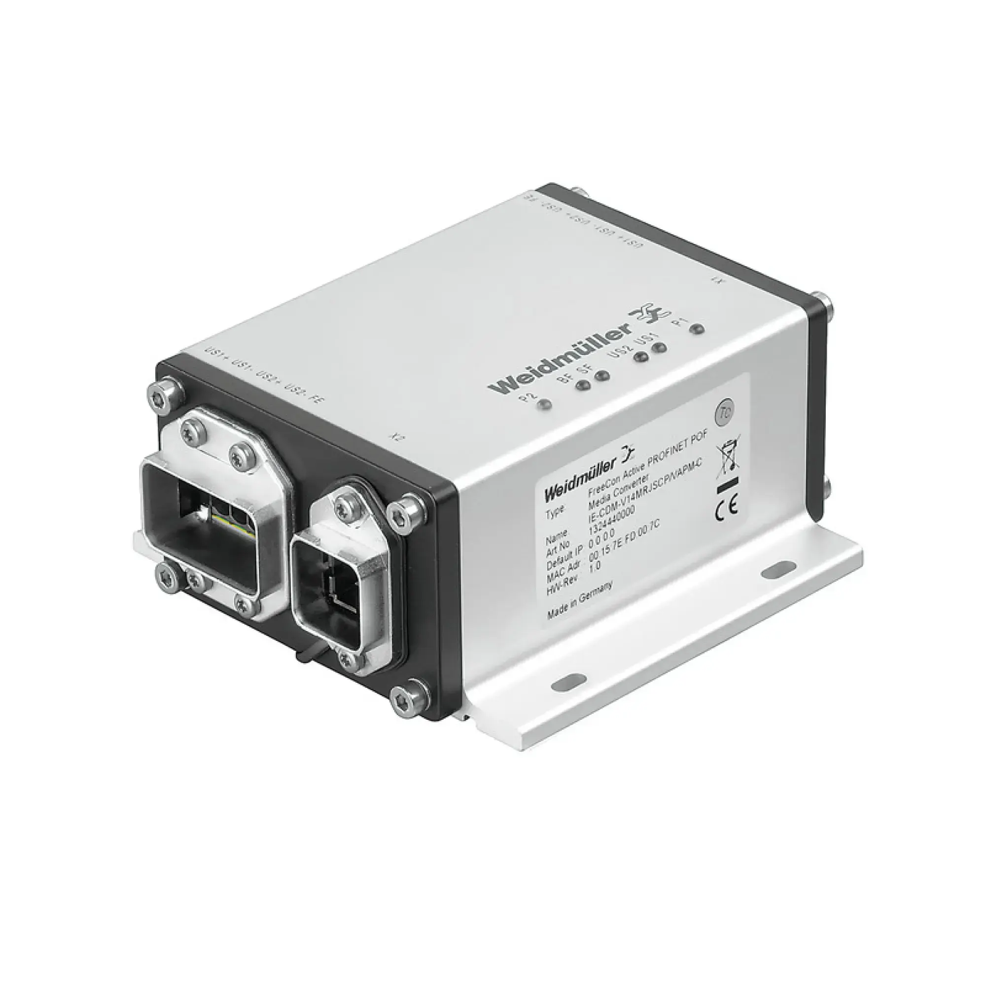 Weidmüller 1324440000 Media converter (RJ45 / FO), IP65, PROFINET PushPull Power, Connection 1: SCRJ, PushPull Power, Connection 2: SCRJ, PushPull Power (img_001)