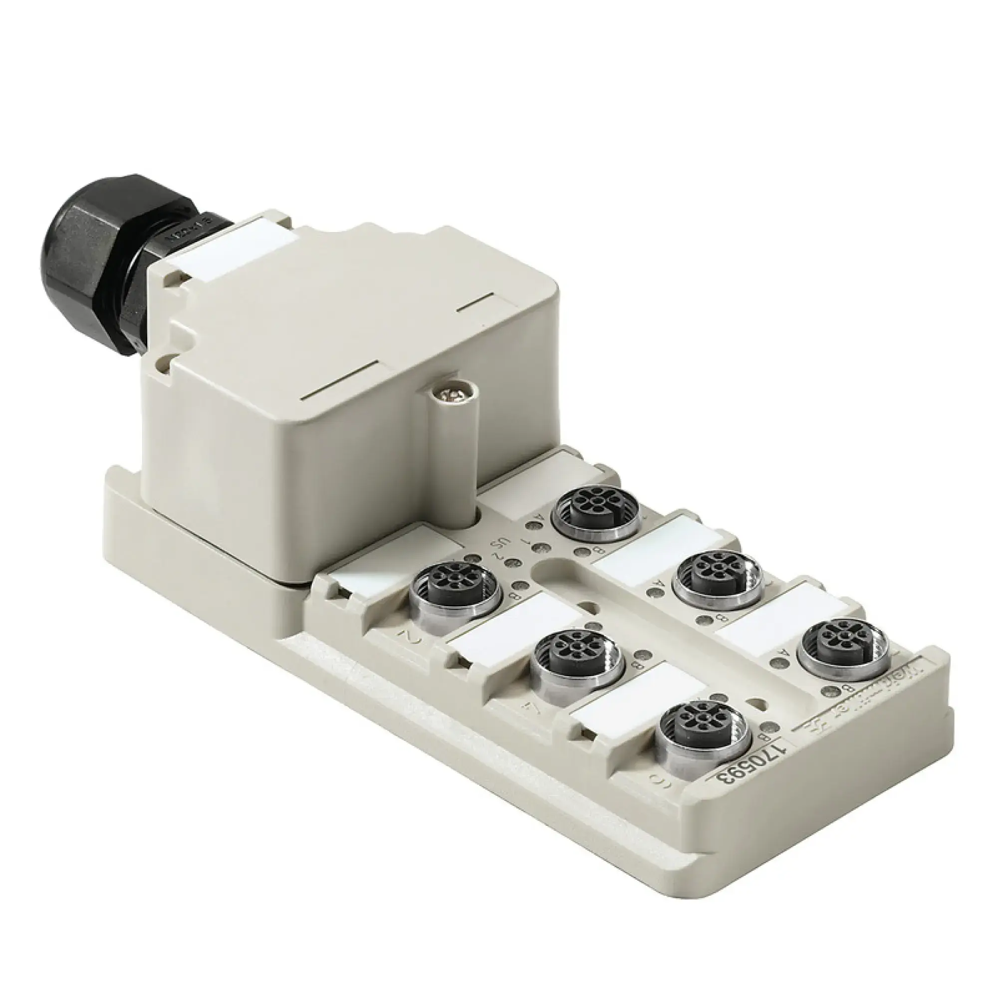 Weidmüller 1701240000 Sensor-actuator passive distributor (without cable), Hood distributor, M12, 30 V, A-coded, LED: Yes, LED initiator: Yes, Wiring type: PNP (img_001)