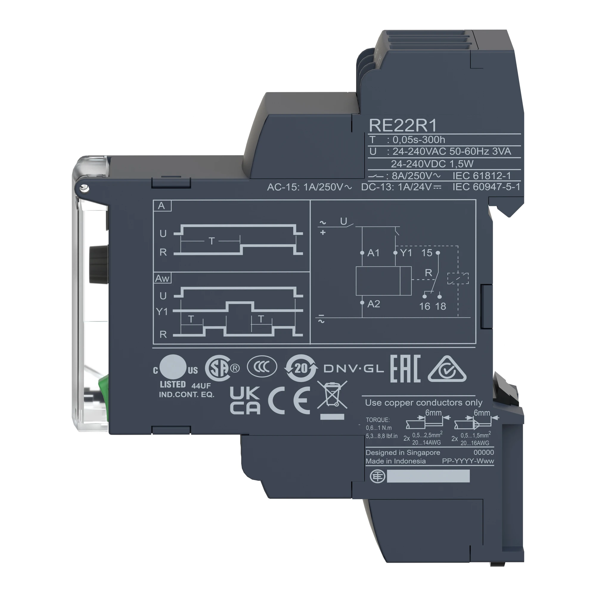 Schneider Electric RE22R1AMR Response Delay, 0.05s-300h, 24-240VAC/DC, 1 W (img_007)