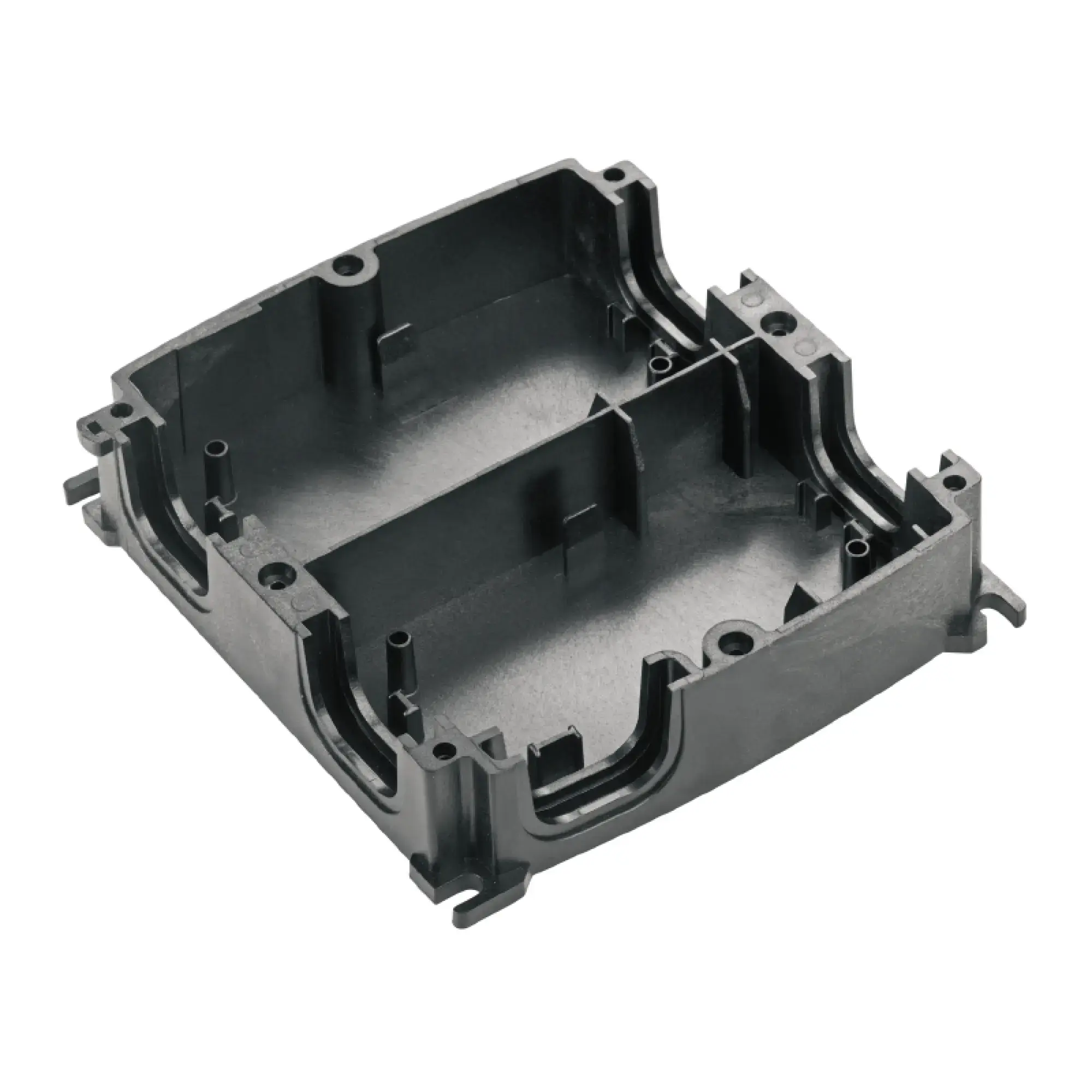 Weidmüller 1121980000 Plastic housing, FieldPower®, 192 x 181 x 42 mm, Gland plates: , Polycarbonate, glass fibre reinforced, untreated, black (img_001)