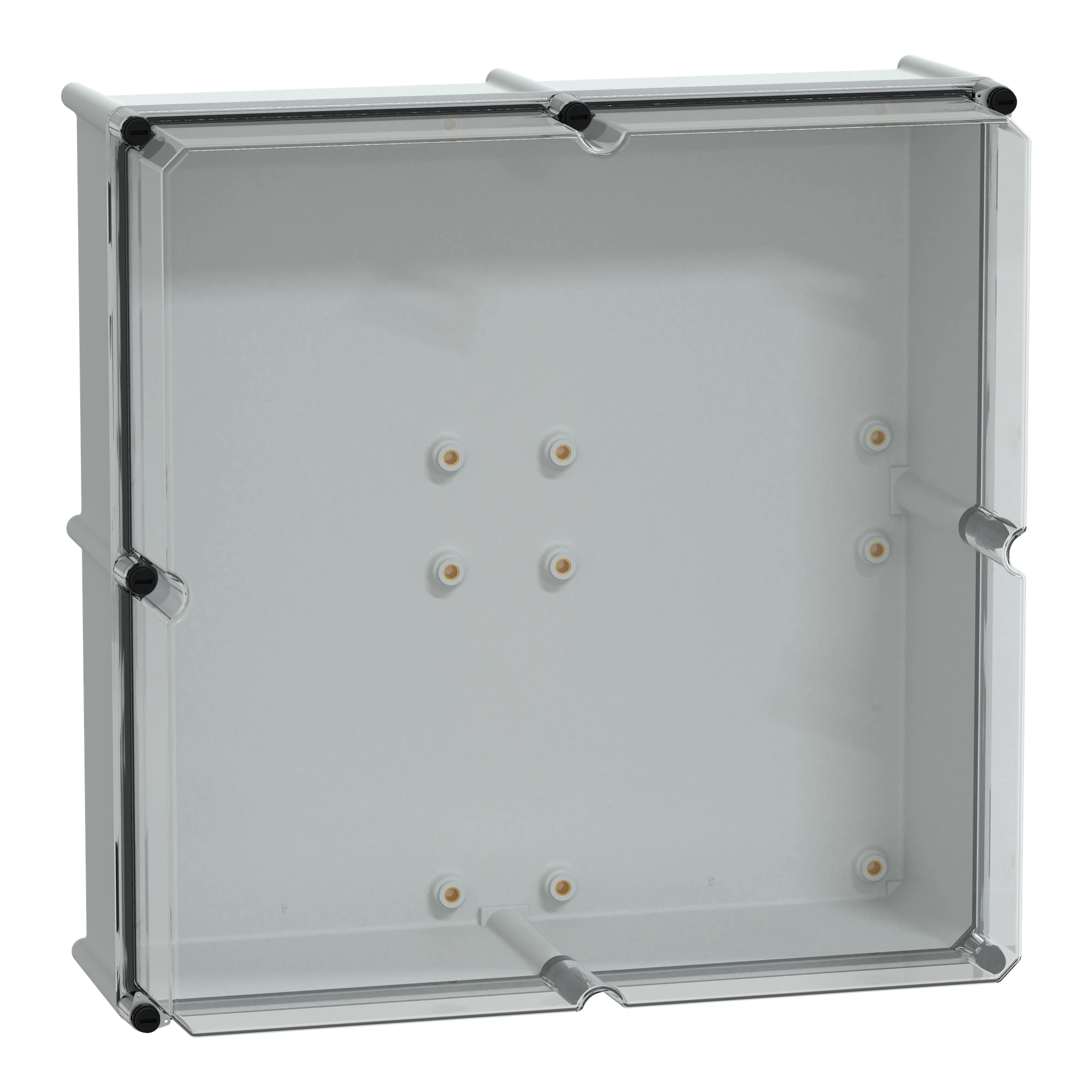 Schneider Electric NSYPLS5454AG Polyester Enclosure PLS Wall Mount 540x540x230mm IP66, Transparent PC Cover (img_001)