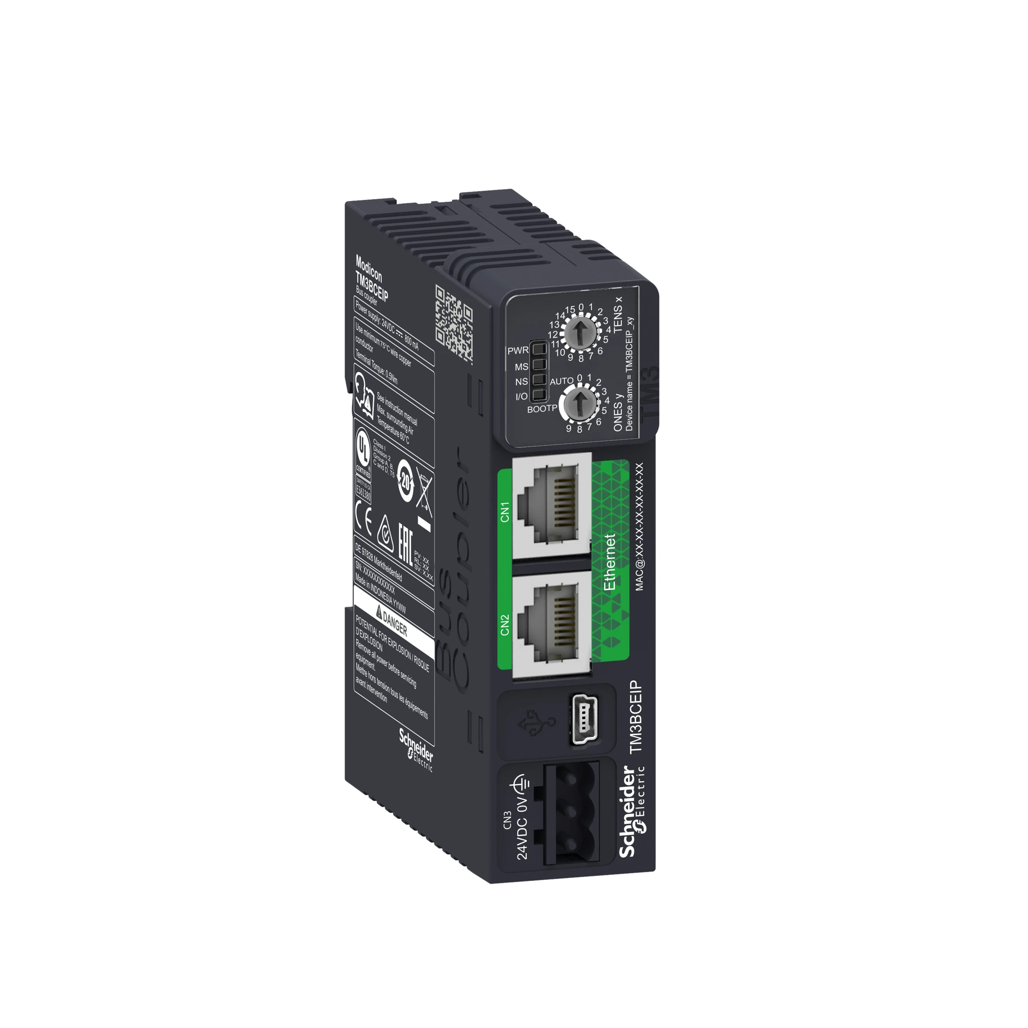 Schneider Electric TM3BCEIP Bus coupler, Modicon TM3, Ethernet, RJ45 ports (img_001)
