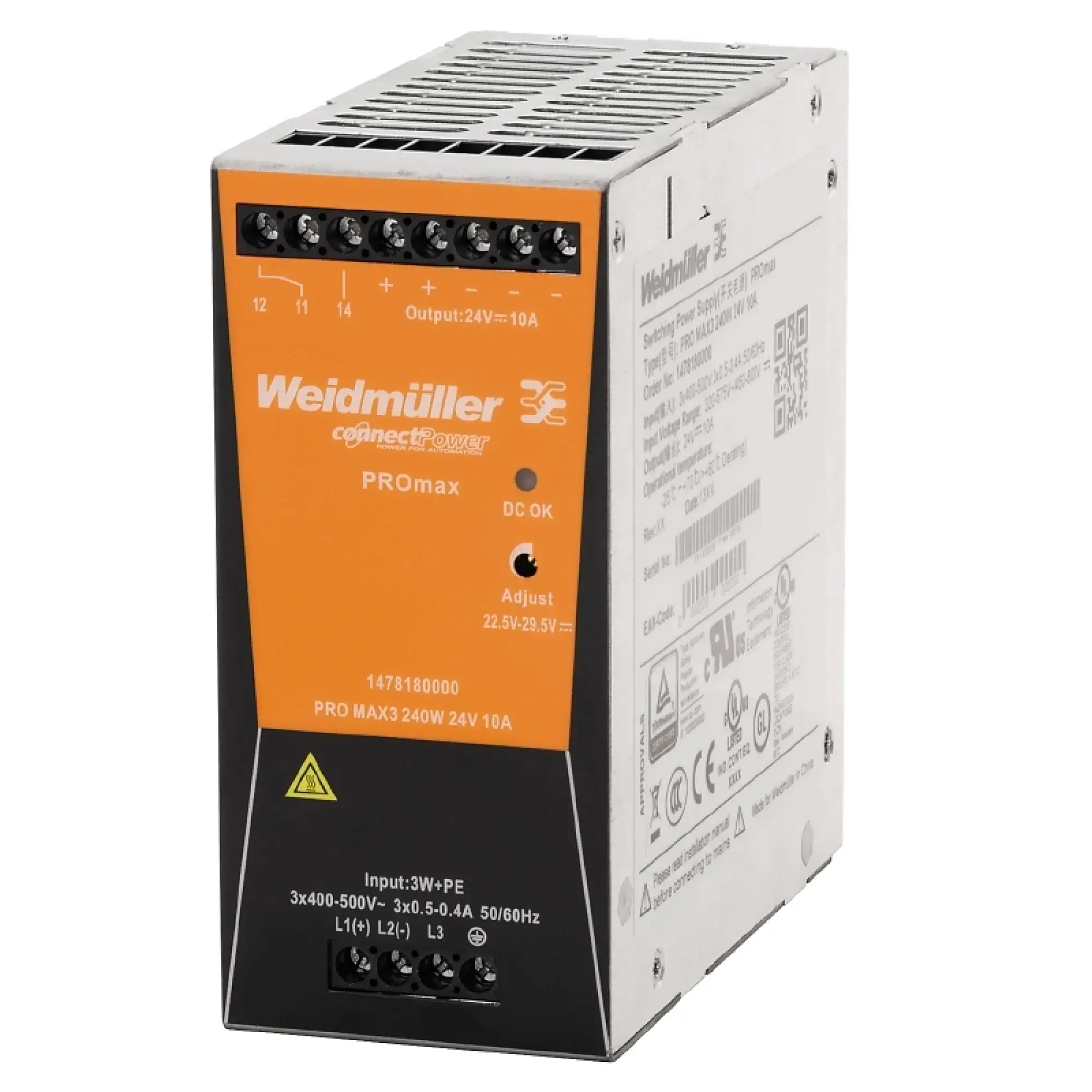Weidmüller 1478180000 Power supply, 240 W, 10 A @ 60 °C (img_001)