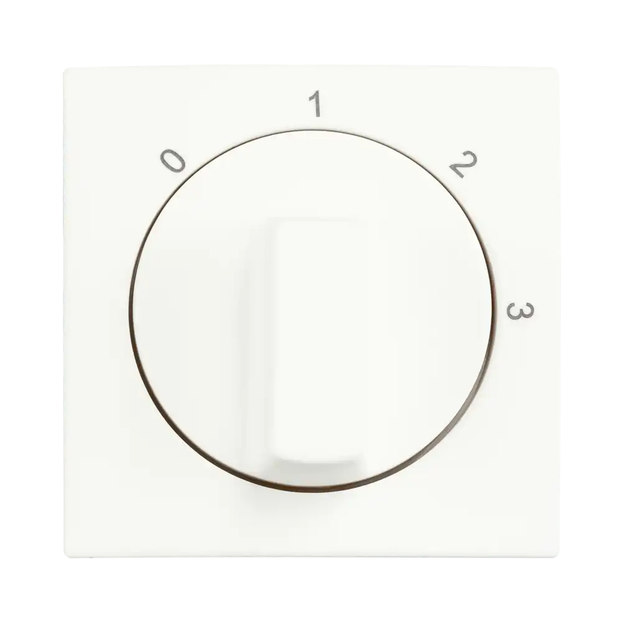 ION INDUSTRIES 11.302.115 Central plate with rotary knob for 3-position switch with Zero position E1 Matt Alpine White (img_001)