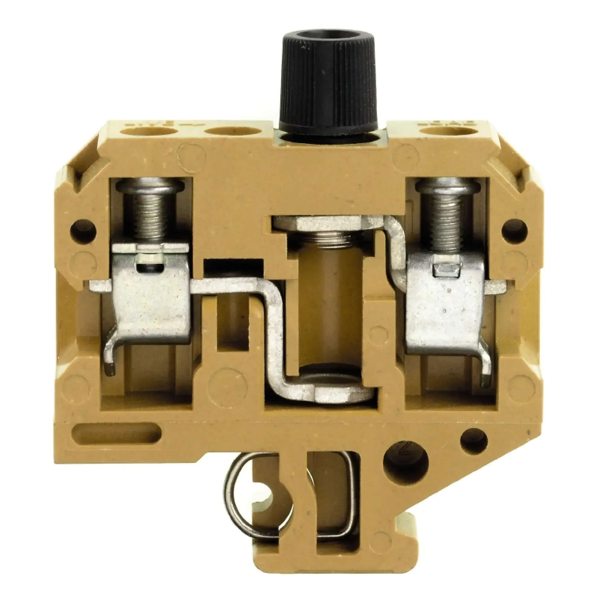 Weidmüller 0297520000 Fuse terminal, Screw connection, medium yellow, 10 mm², 10 A, 500 V, Number of connections: 2, Number of levels: 1, TS 32 (img_001)