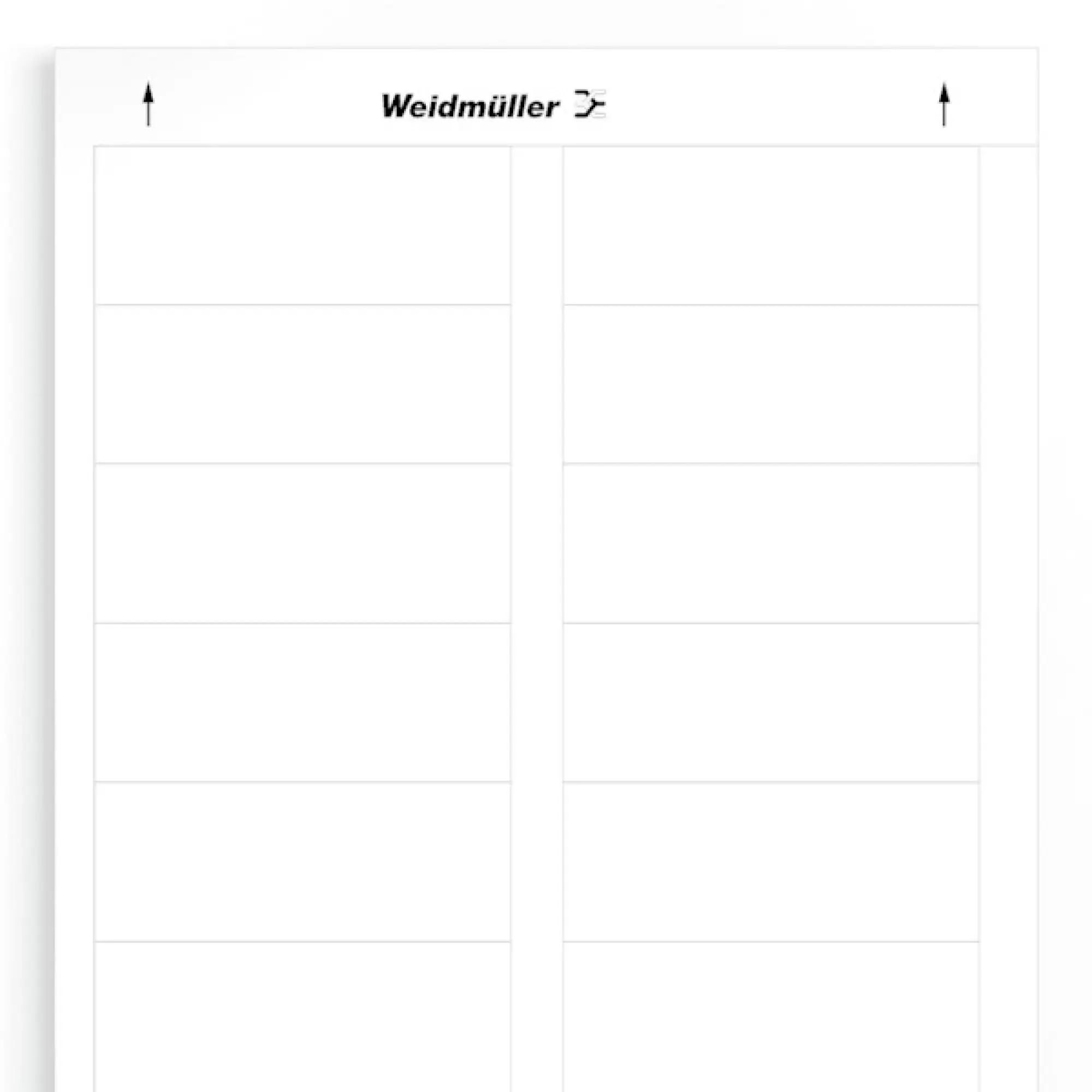 Weidmüller 1003400000 Device marking, Width: 89 mm, Polyester, PVC-free, white, Operating temperature range: -40...150 °C (img_001)