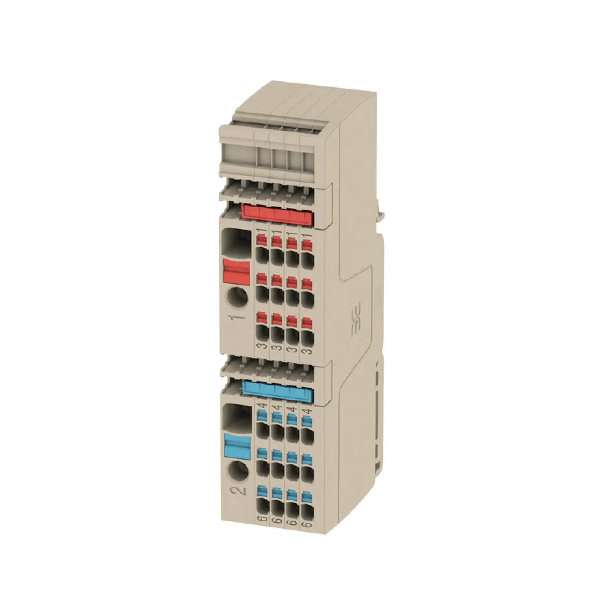 Weidmüller 2506340000 Single- and multi-pole terminal strip, PUSH IN, dark beige, 6 mm², 41 A, 250 V, Number of connections: 1, Number of levels: 1, V-0, Wemid (img_001)