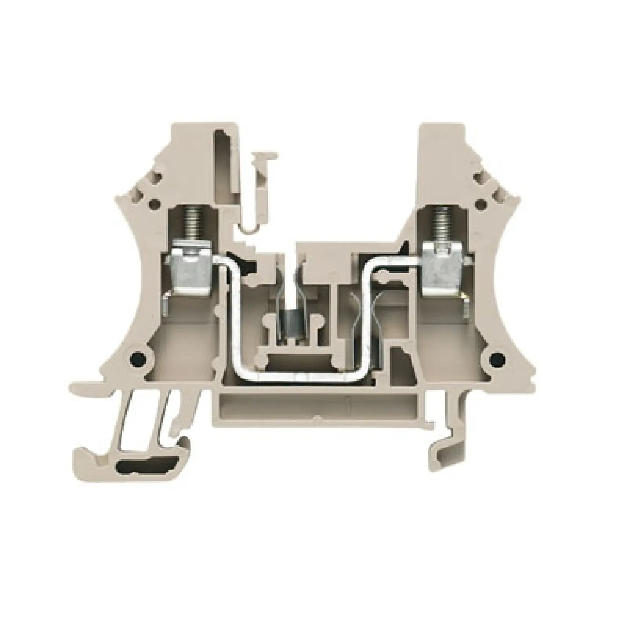 Weidmüller 1036000000 Component terminal block, Screw connection, dark beige, 4 mm², 250 V, 250 V, Number of connections: 2, Number of levels: 1, TS 35, V-0, Wemid (img_001)