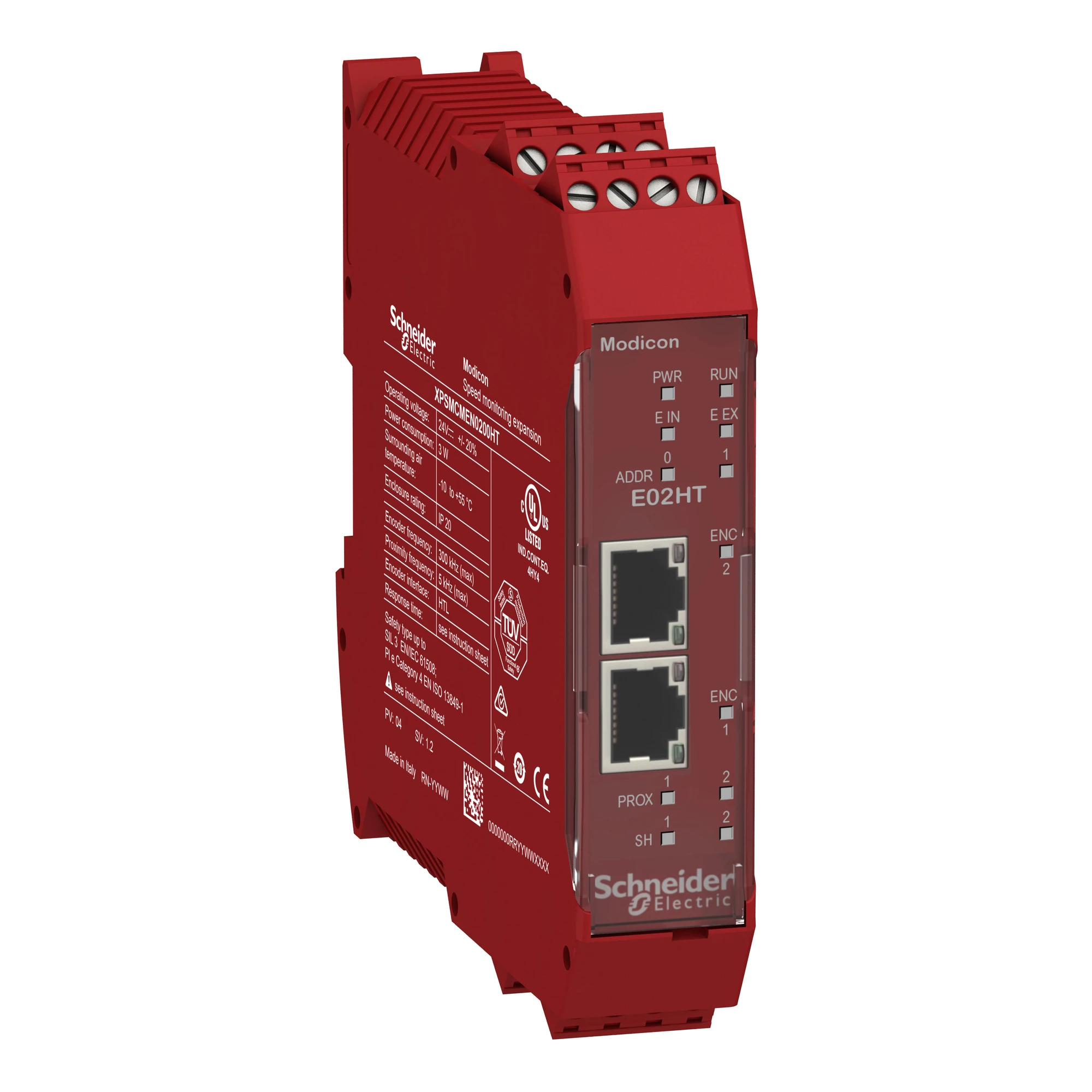 Schneider Electric XPSMCMEN0200HT Speed Control Expansion Module Modicon XPSMCM, 2 Encoders HTL, Screw Terminals (img_001)