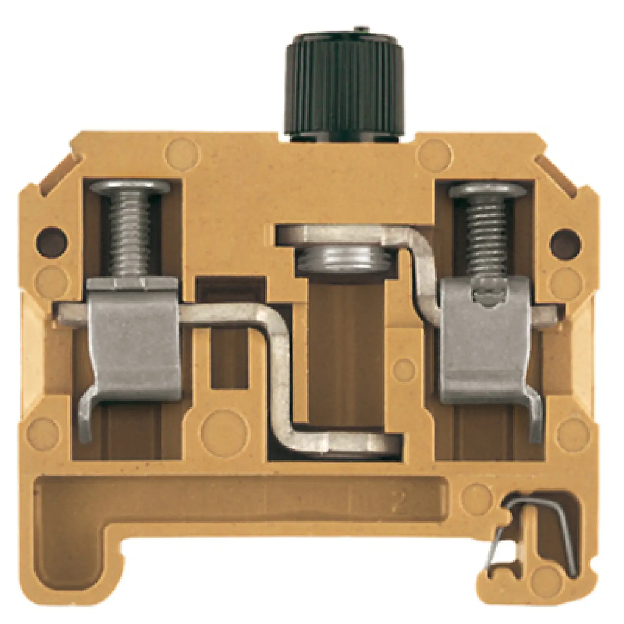 Weidmüller 0667520000 Fuse terminal, Screw connection, medium yellow, 10 mm², 10 A, 500 V, Number of connections: 2, Number of levels: 1, TS 35 (img_001)