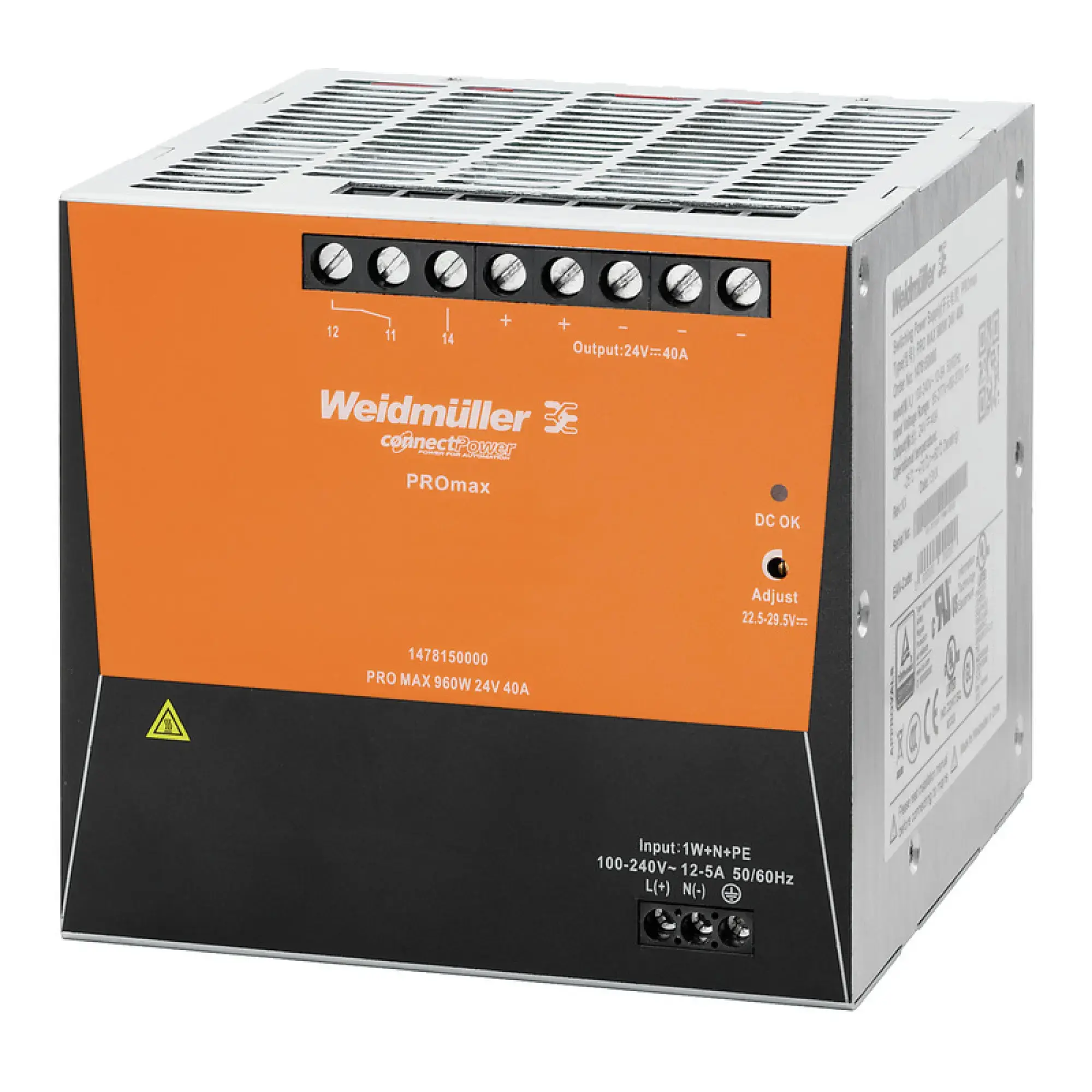 Weidmüller 1478150000 Power supply, 960 W, 40 A @ 60 °C (img_001)