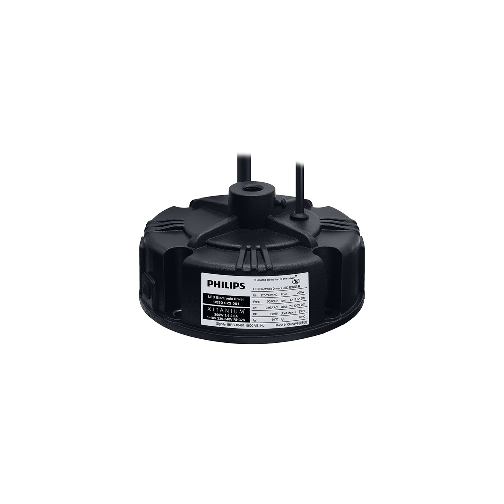 WSU Lights Highbay Rixa with Philips driver - 100W - 3000K - 150lm/W - 290x154mm - IP65 - UGR 80Ra WSU Lights Highbay Rixa with Philips driver - 100W - 3000K - 150lm/W - 290x154mm - IP65 - UGR 80Ra