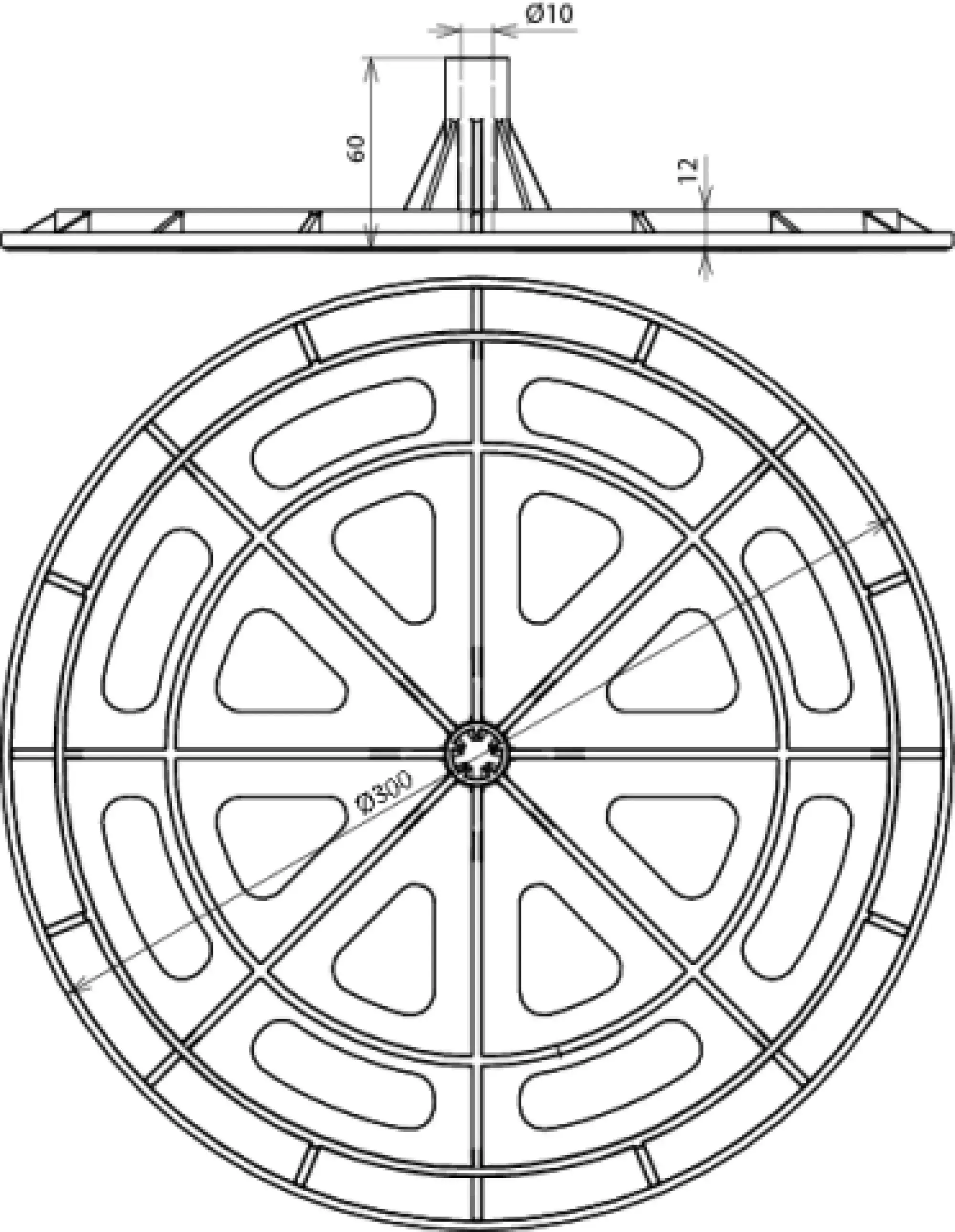Dehn 253300 DEHNiso RCH base plate D 300mm with socket D 10mm PE (img_004) Dehn 253300 DEHNiso RCH base plate D 300mm with socket D 10mm PE (img_004)
