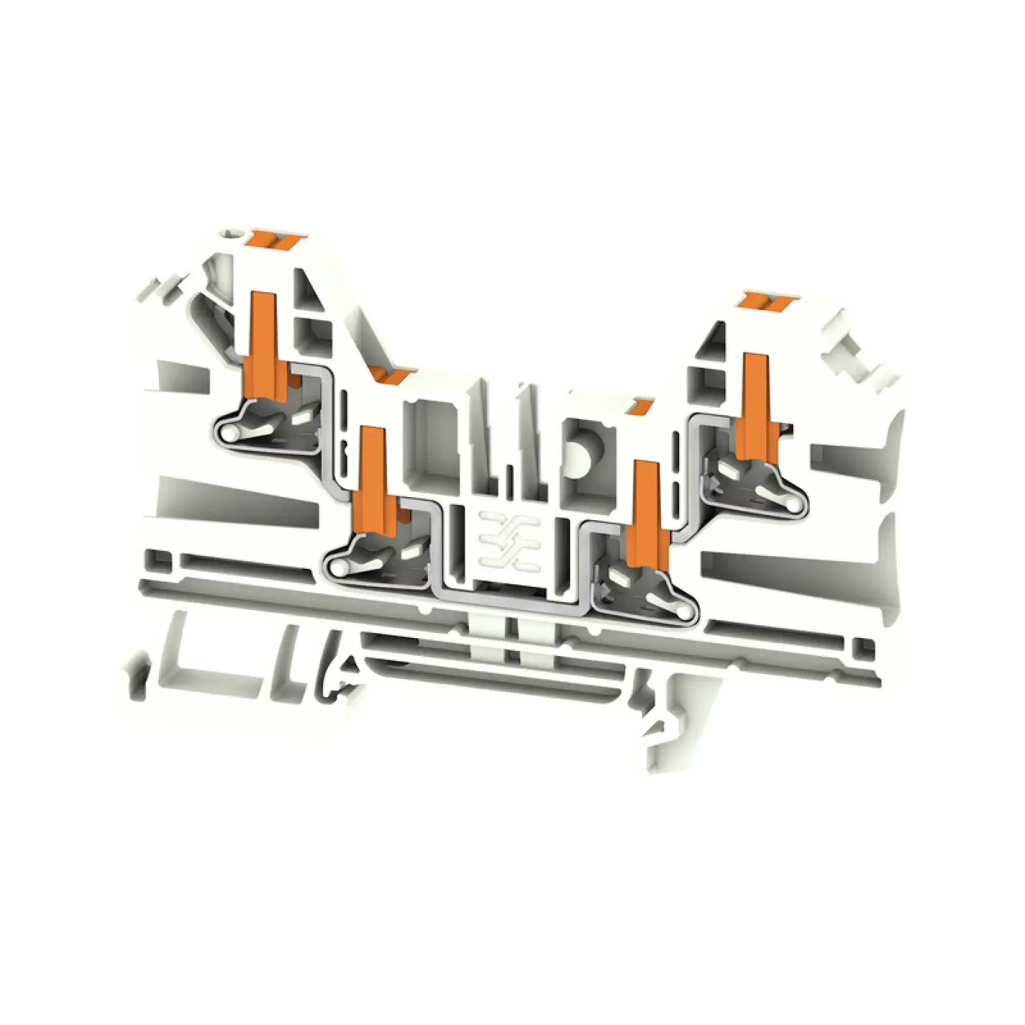 Weidmüller 2872180000 Feed-through terminal block, PUSH IN, white, 4 mm², 32 A, 1000 V, Number of connections: 4 (img_001)