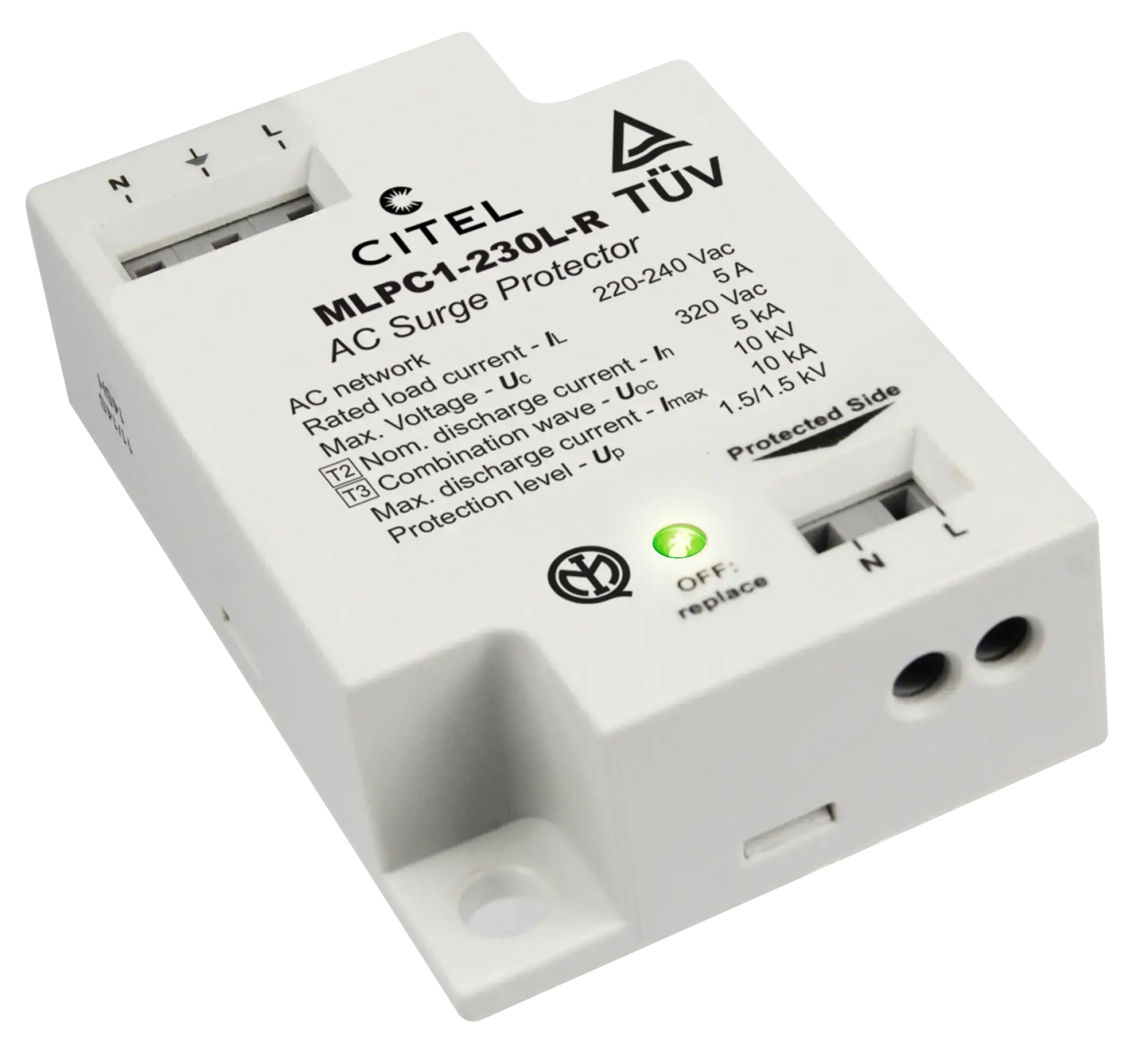 Citel 831211 Überspannungsschutz für einphasige 230 V Stromkreise und LED-Systeme (img_001) Citel 831211 Überspannungsschutz für einphasige 230 V Stromkreise und LED-Systeme (img_001)